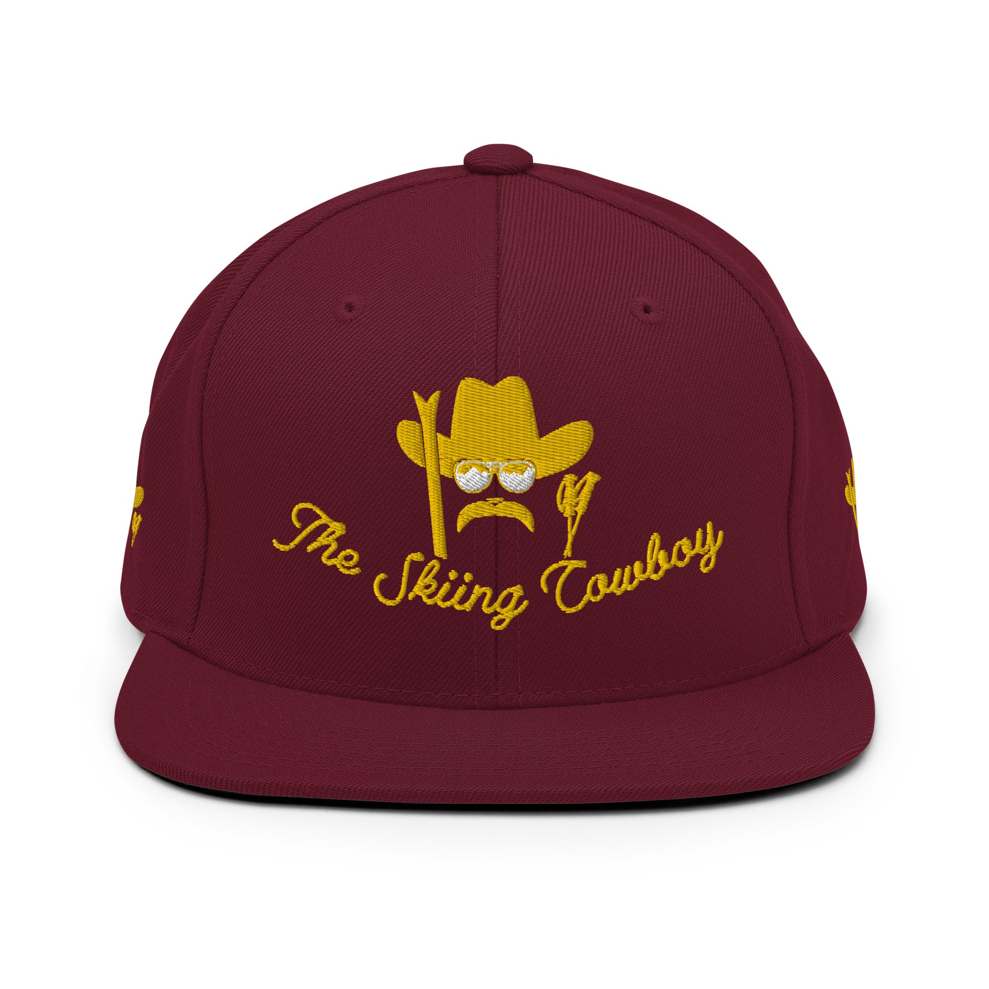Casquette Snapback Wool Blend The Skiing Cowboy doré brodé sur 3 côtés