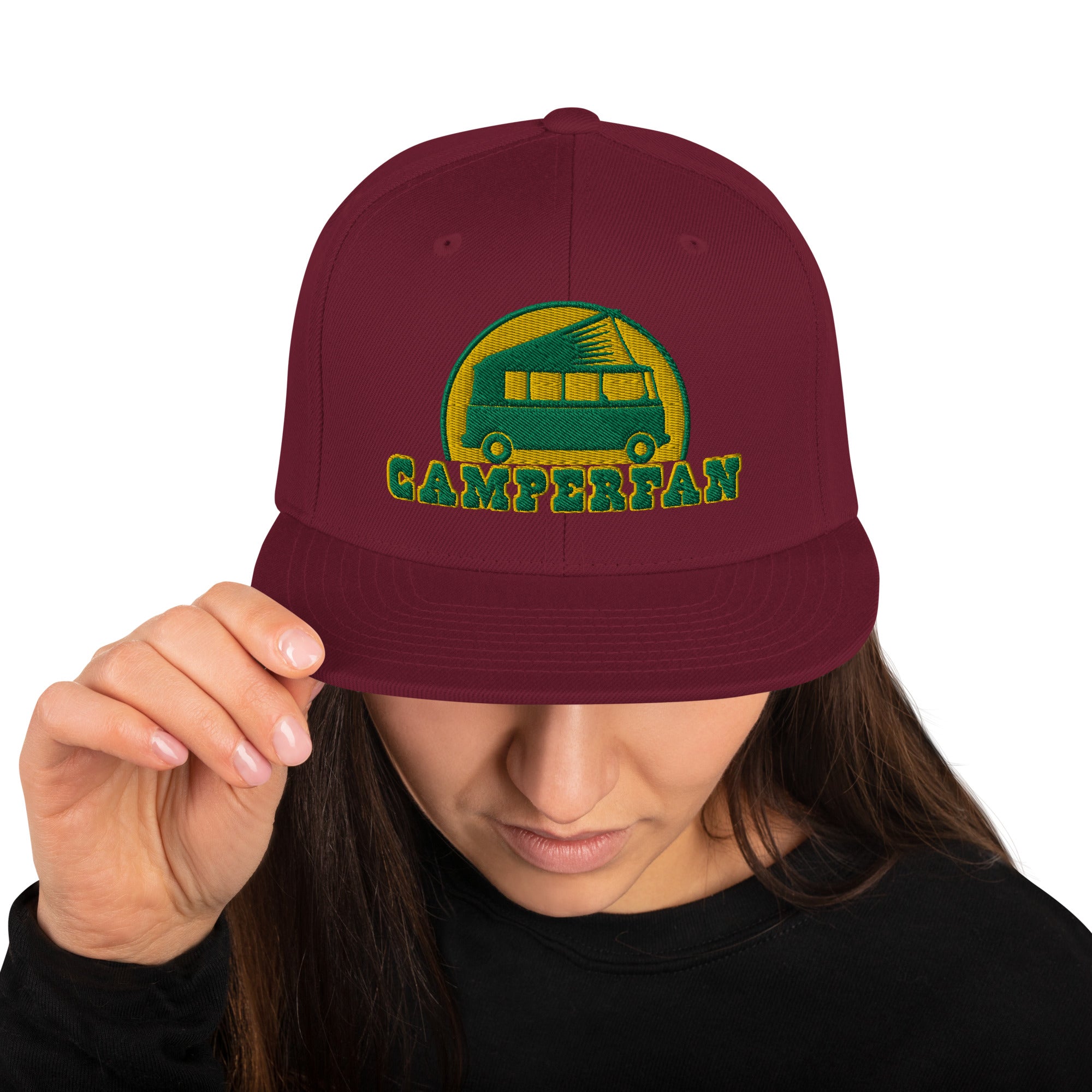 Casquette Snapback Wool Blend Camperfan green/yellow