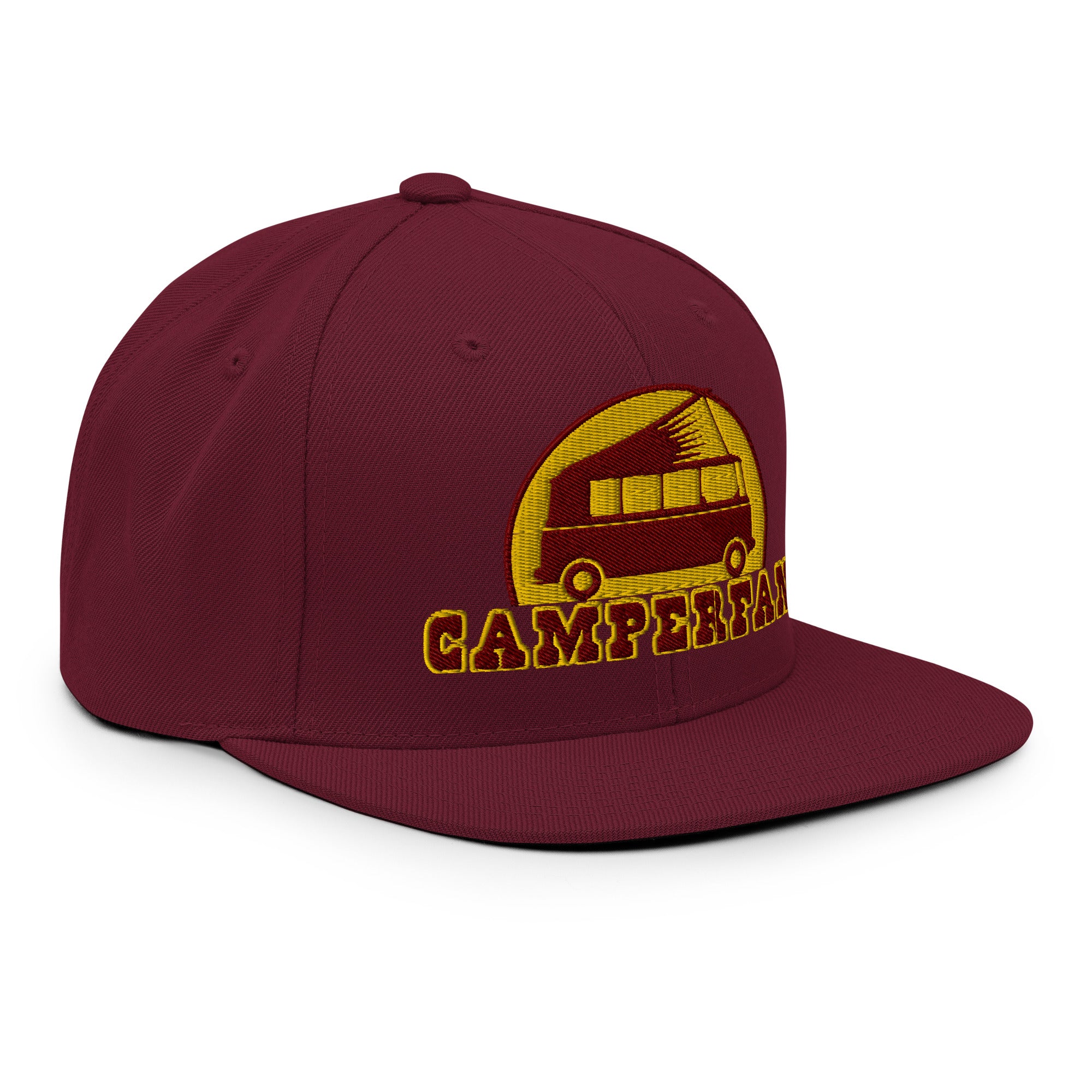 Casquette Snapback Wool Blend Camperfan marroon/yellow