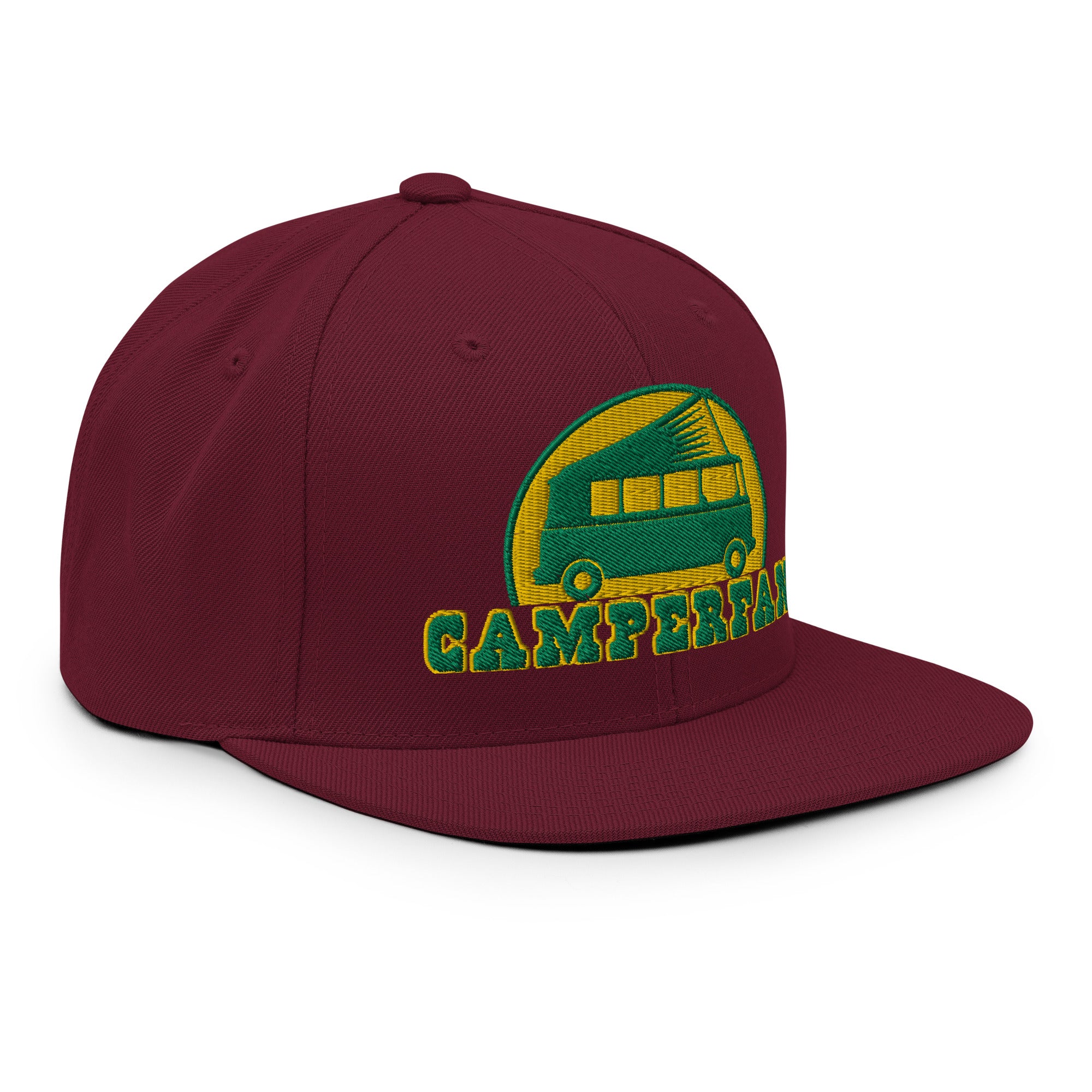 Casquette Snapback Wool Blend Camperfan green/yellow