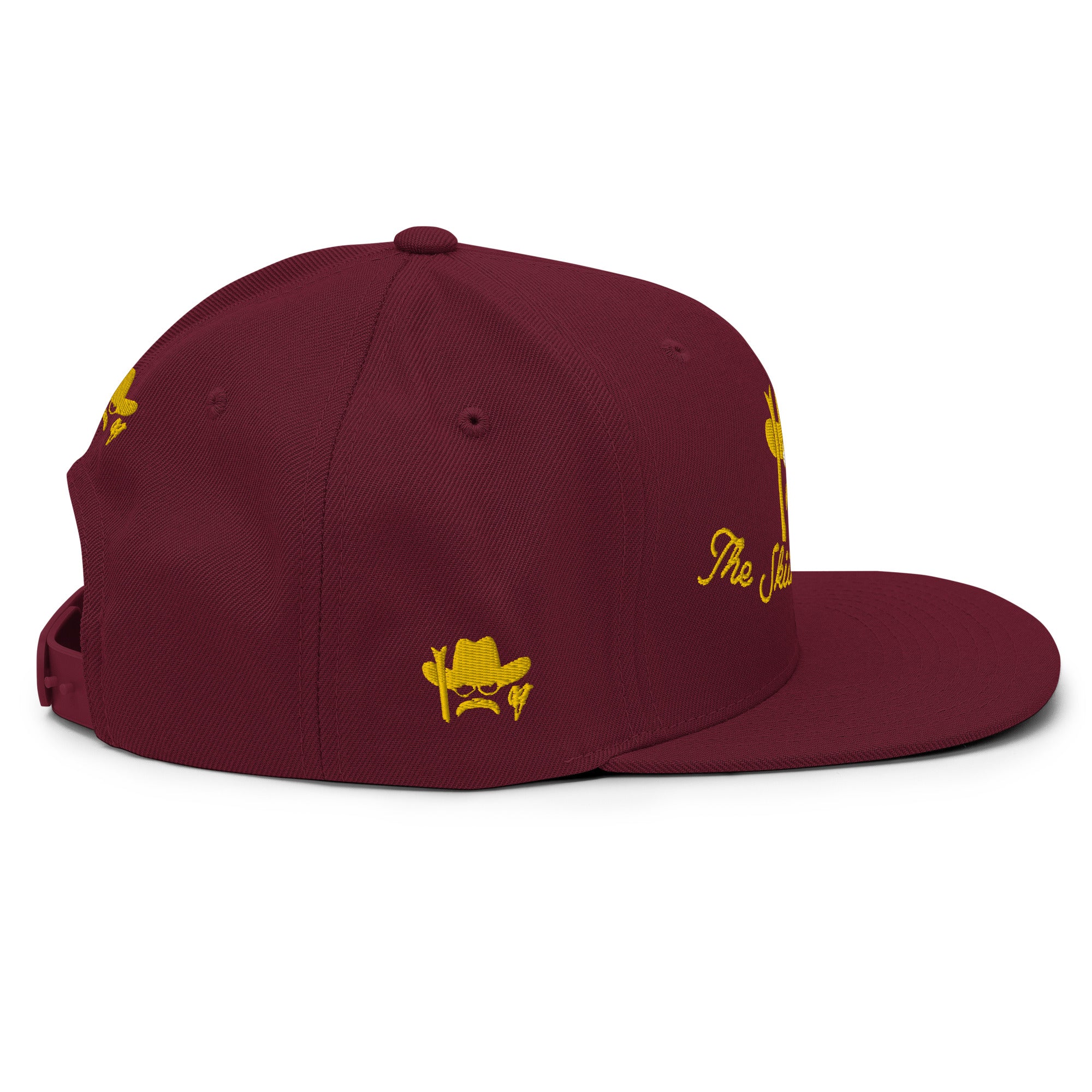 Casquette Snapback Wool Blend The Skiing Cowboy doré brodé sur 3 côtés