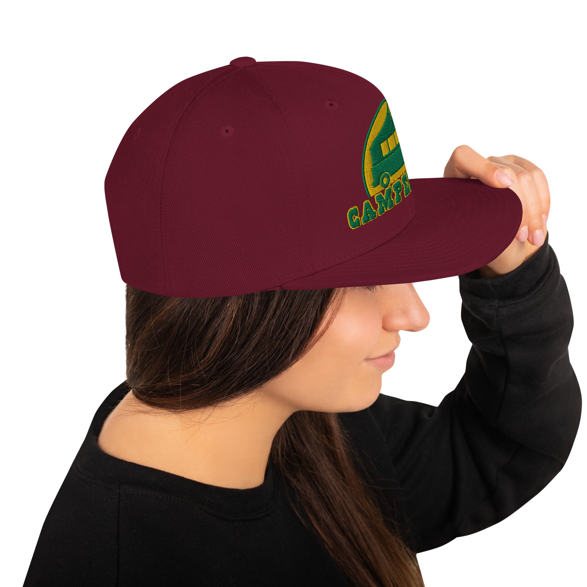 Casquette Snapback Wool Blend Camperfan green/yellow