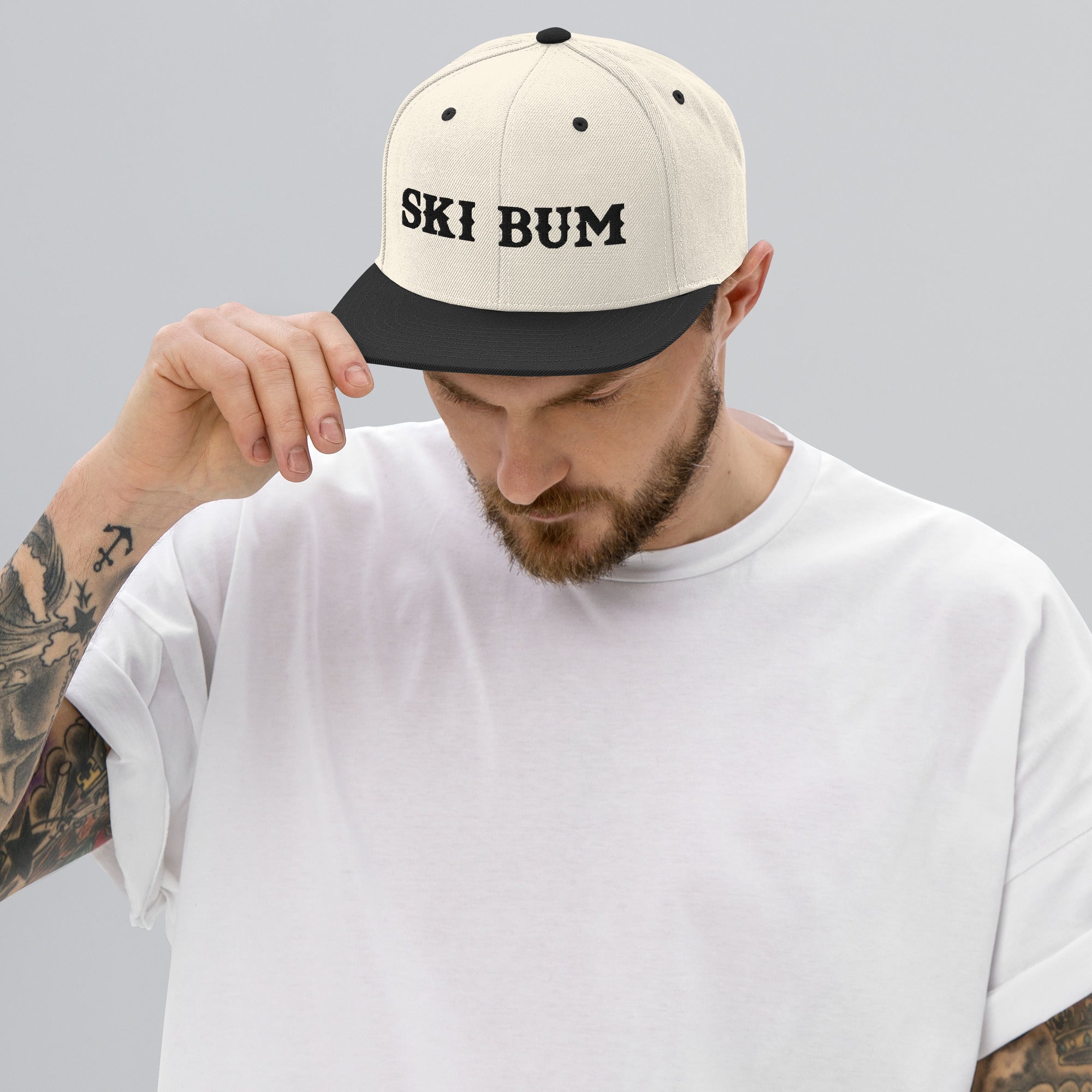 Casquette Snapback Wool Blend bicolore Ski Bum Black