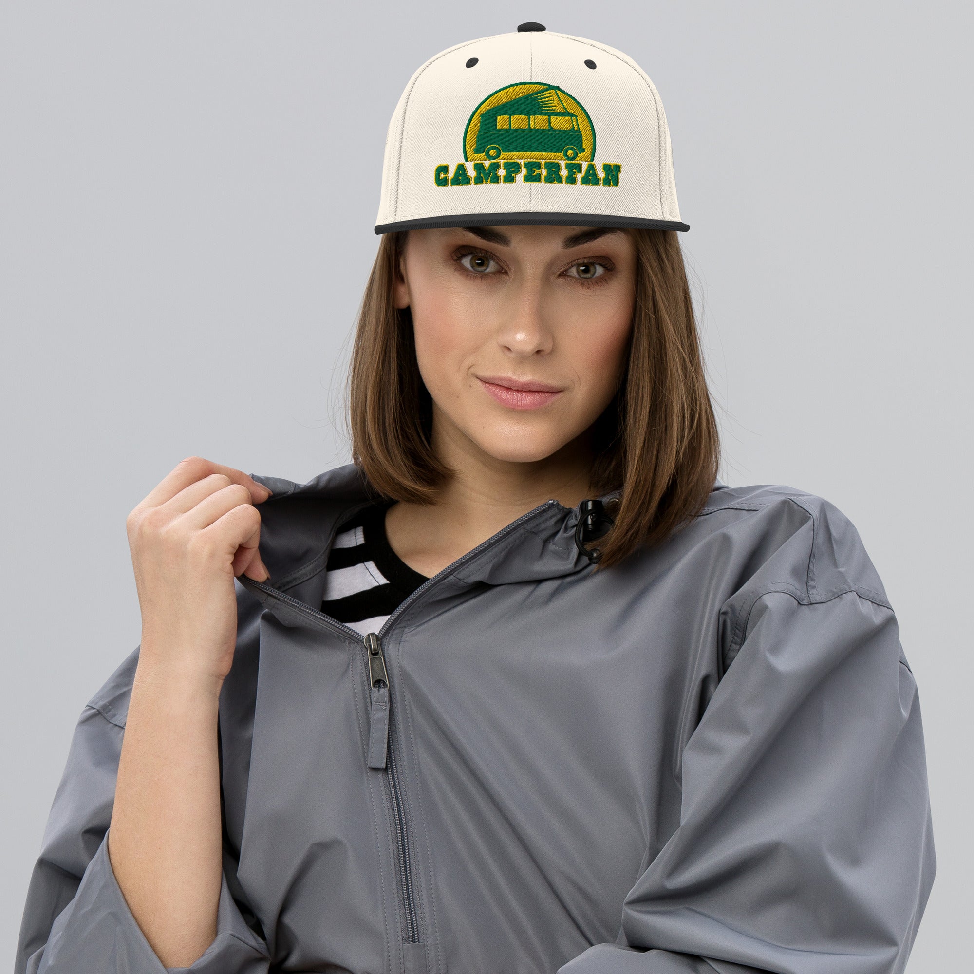 Casquette Snapback Wool Blend bicolore Camperfan green/yellow