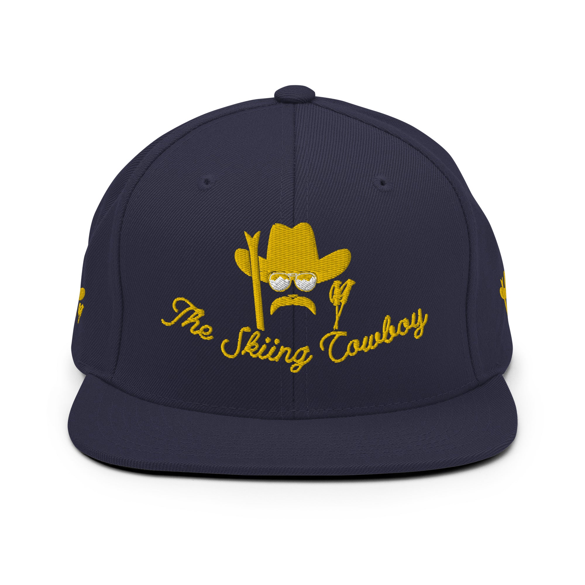 Casquette Snapback Wool Blend The Skiing Cowboy doré brodé sur 3 côtés