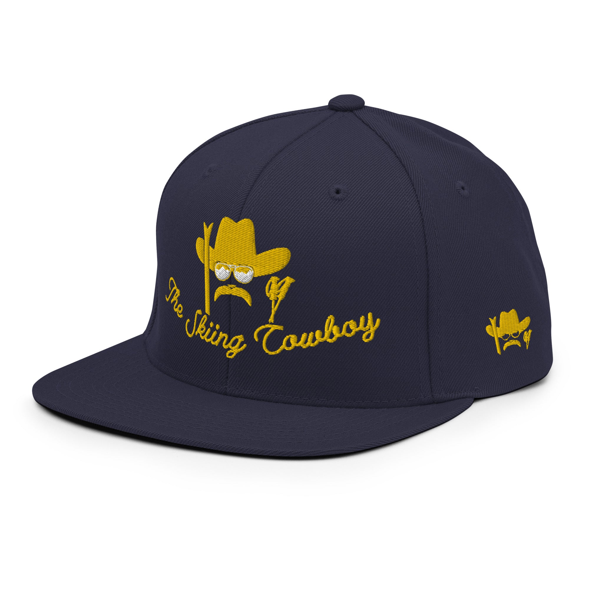 Casquette Snapback Wool Blend The Skiing Cowboy doré brodé sur 3 côtés