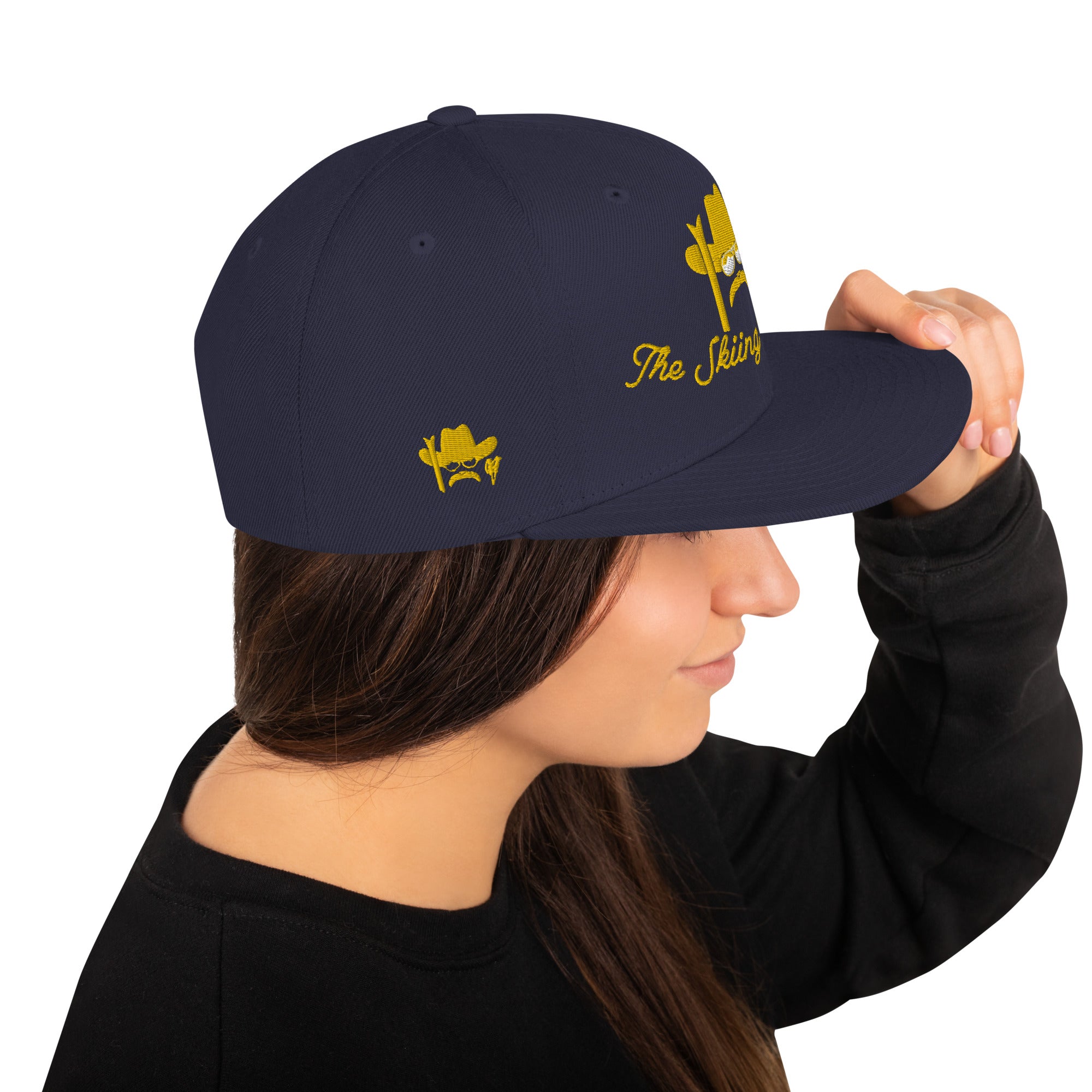 Casquette Snapback Wool Blend The Skiing Cowboy doré brodé sur 3 côtés