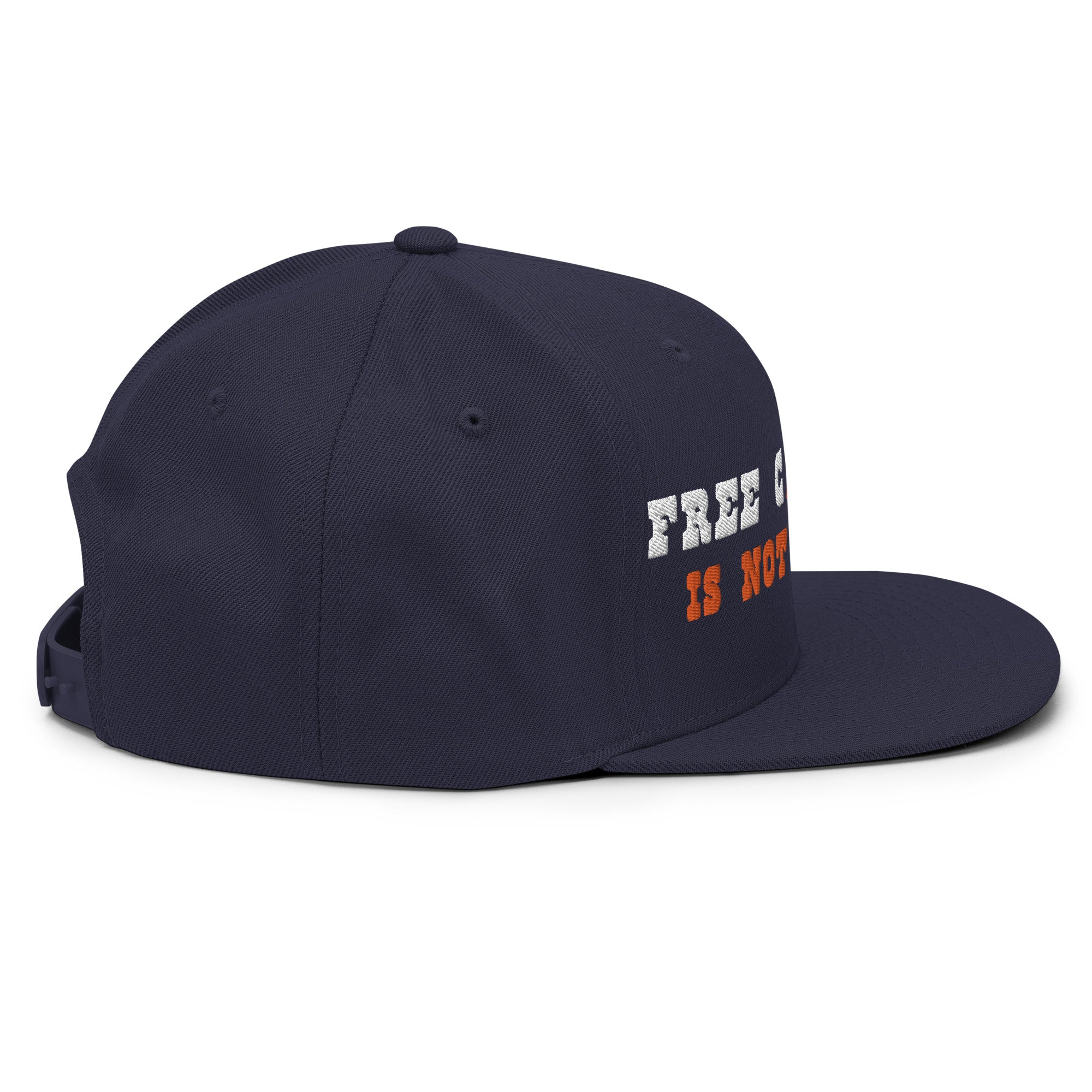 Casquette Snapback Wool Blend Free camping is not a crime white/orange