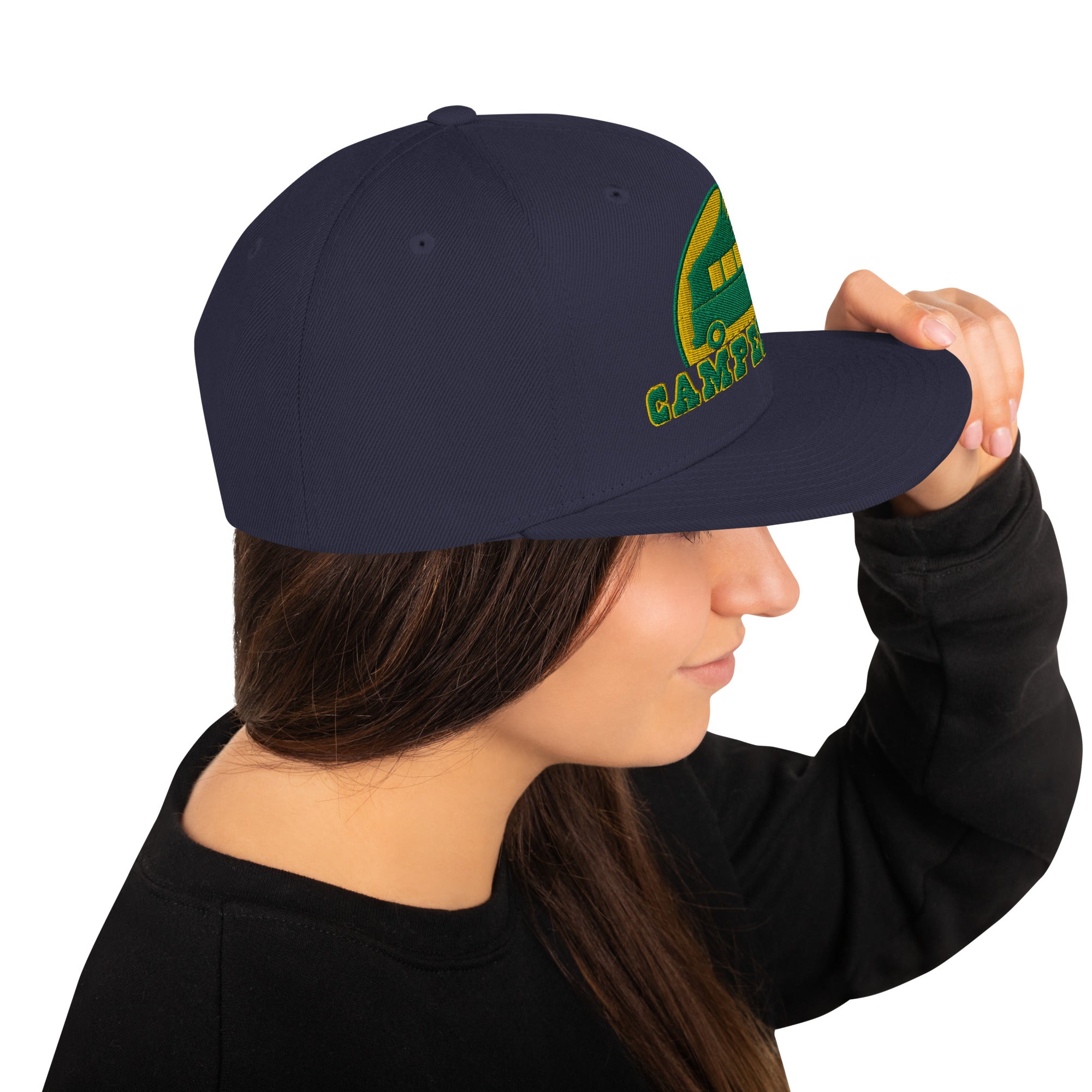 Casquette Snapback Wool Blend Camperfan green/yellow