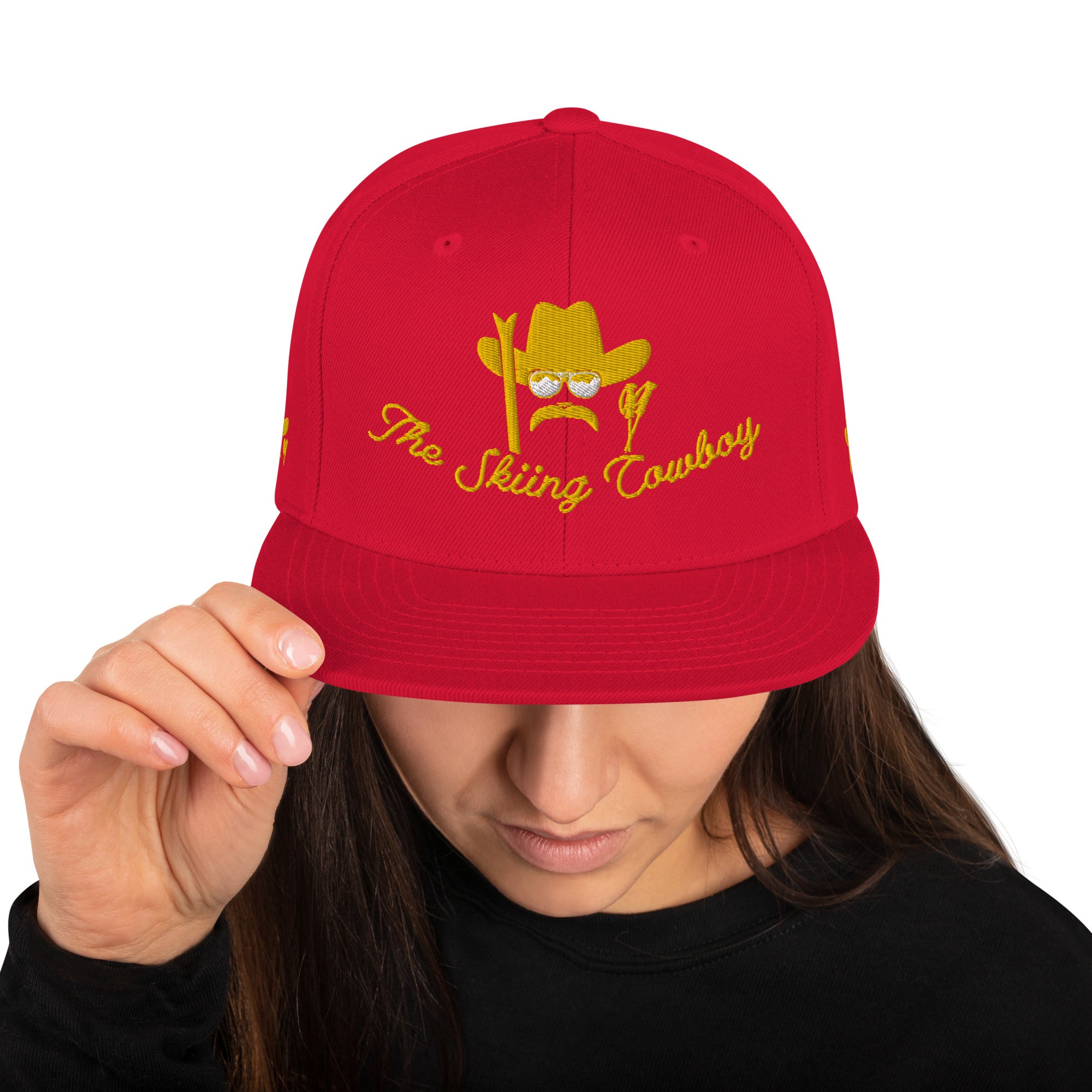 Casquette Snapback Wool Blend The Skiing Cowboy doré brodé sur 3 côtés