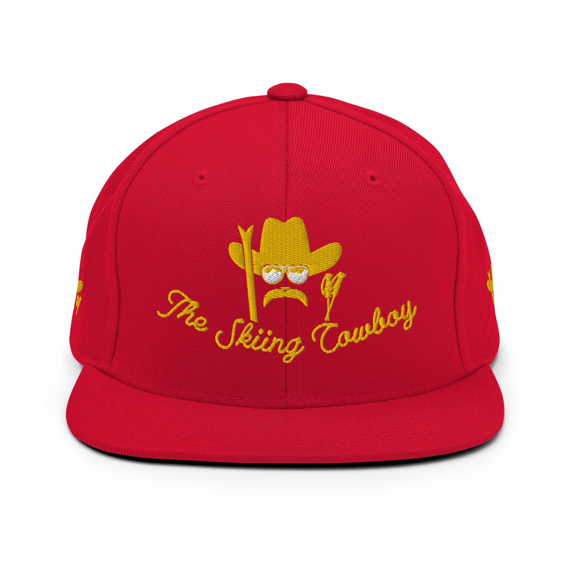 Casquette Snapback Wool Blend The Skiing Cowboy doré brodé sur 3 côtés