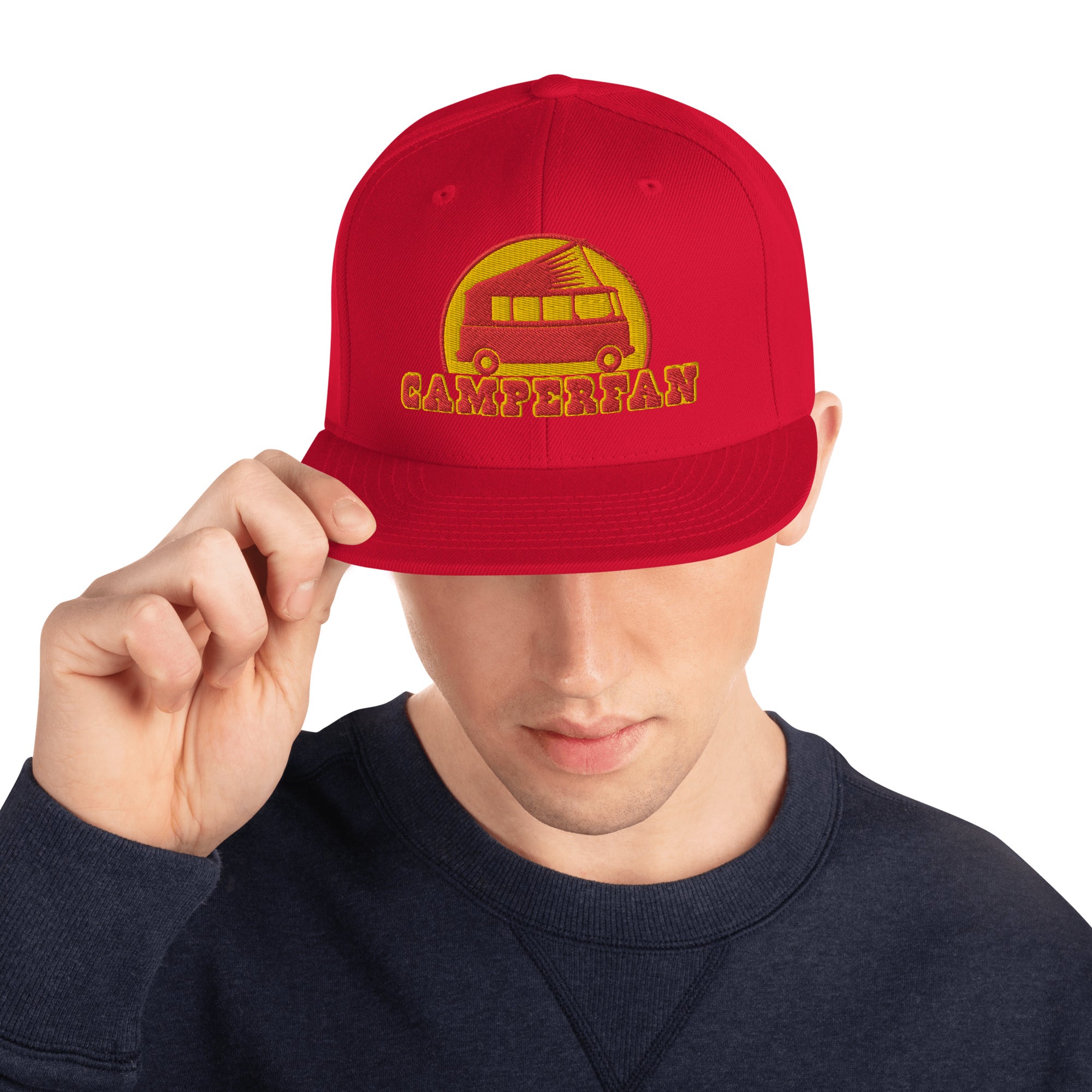 Casquette Snapback Wool Blend Camperfan red/yellow