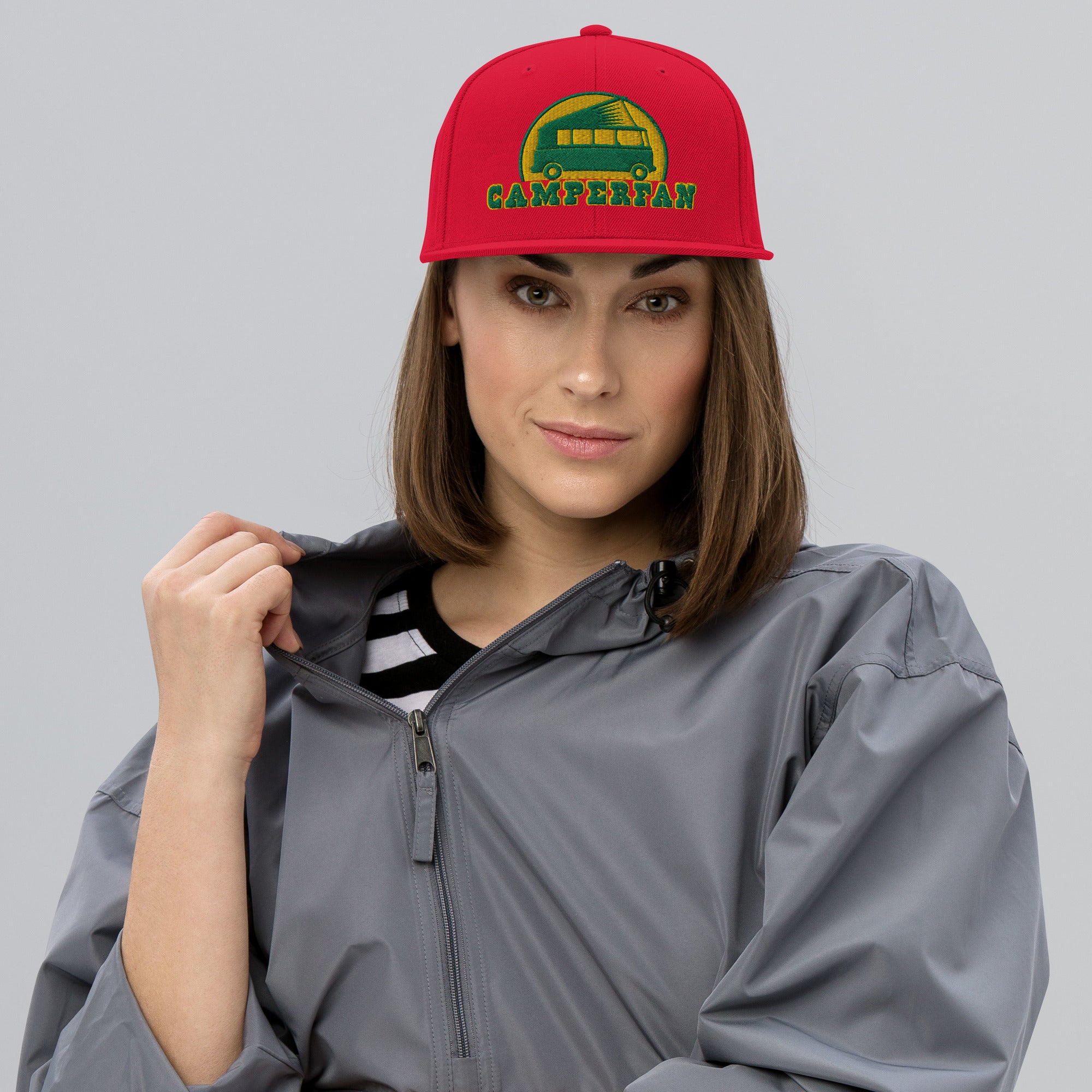 Casquette Snapback Wool Blend Camperfan green/yellow