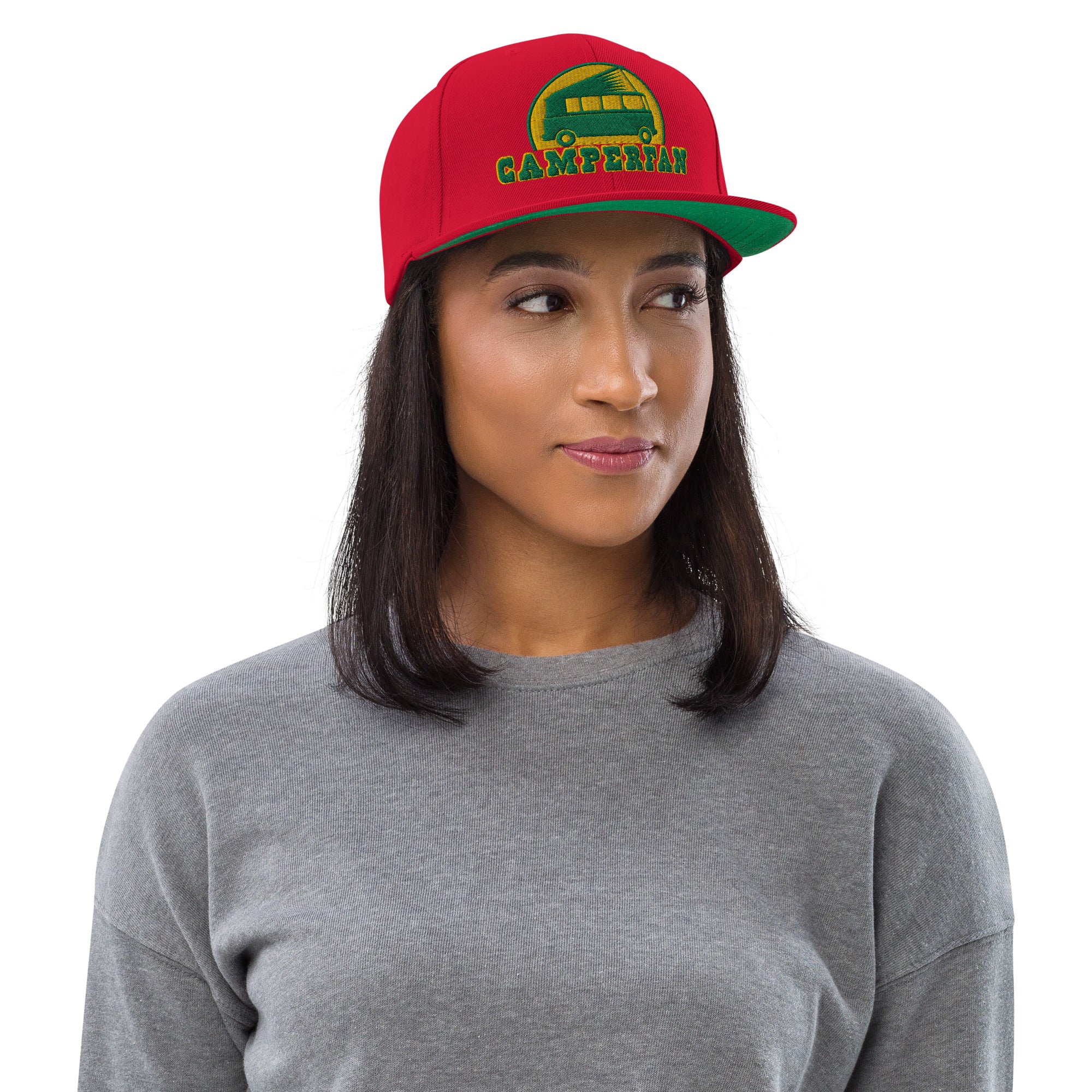 Casquette Snapback Wool Blend Camperfan green/yellow