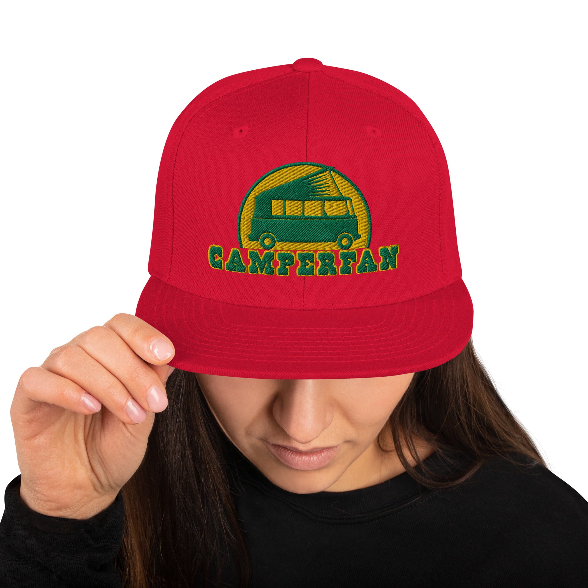 Casquette Snapback Wool Blend Camperfan green/yellow