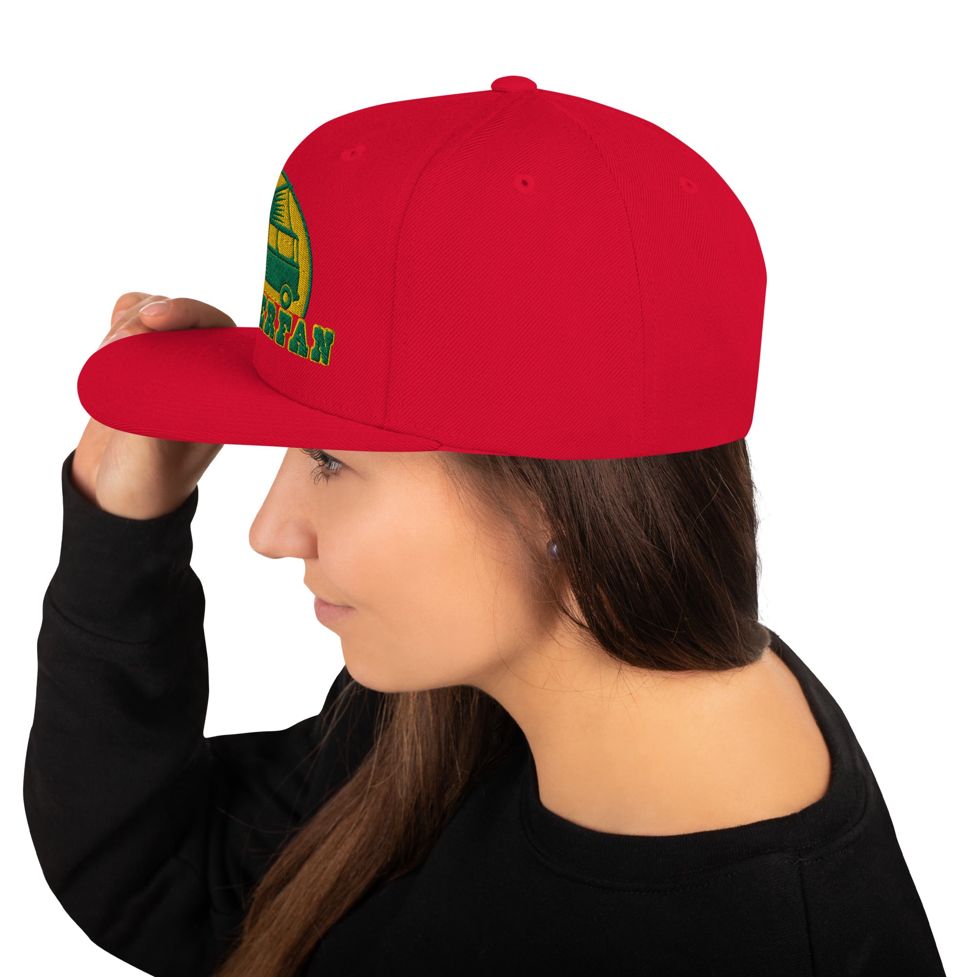 Casquette Snapback Wool Blend Camperfan green/yellow