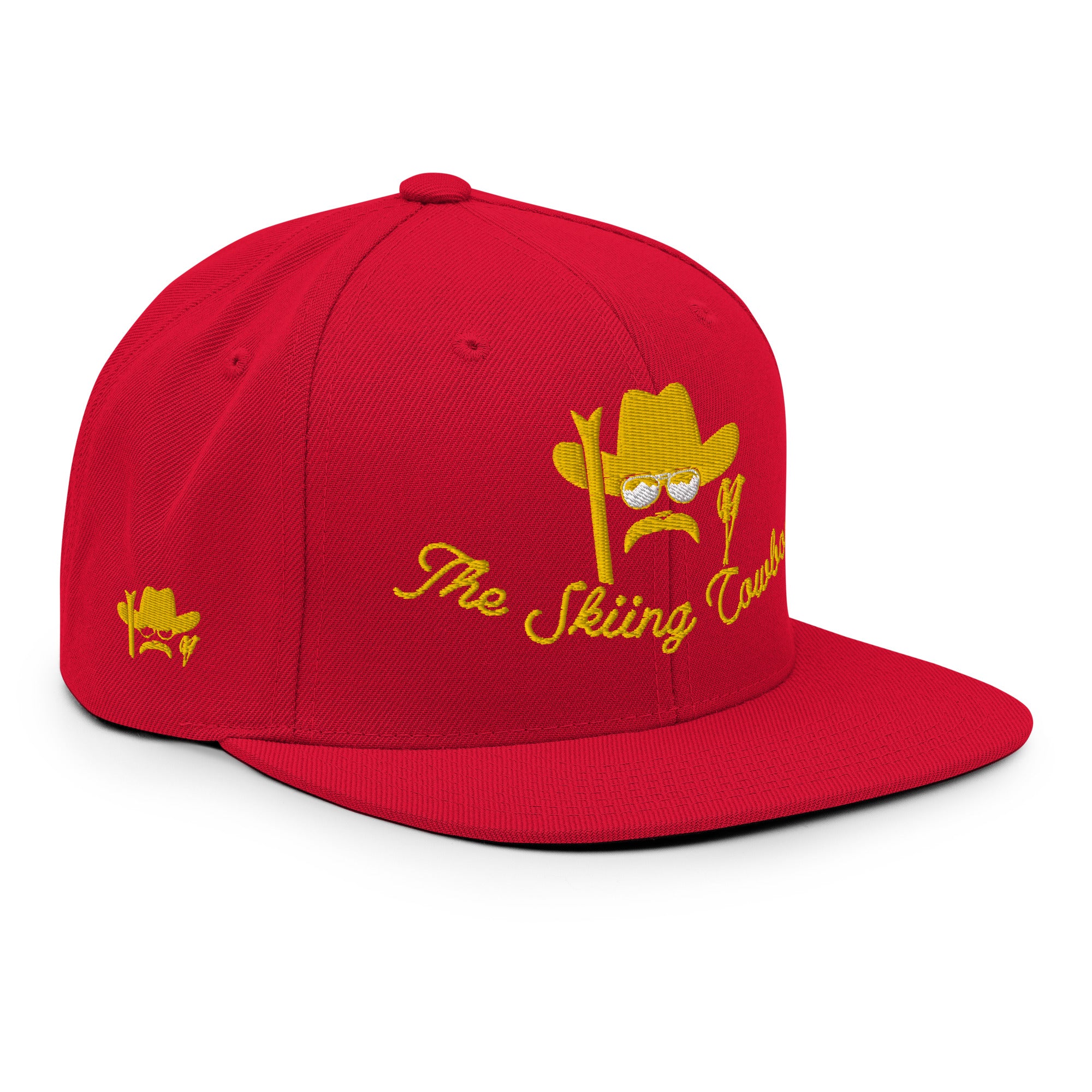 Casquette Snapback Wool Blend The Skiing Cowboy doré brodé sur 3 côtés