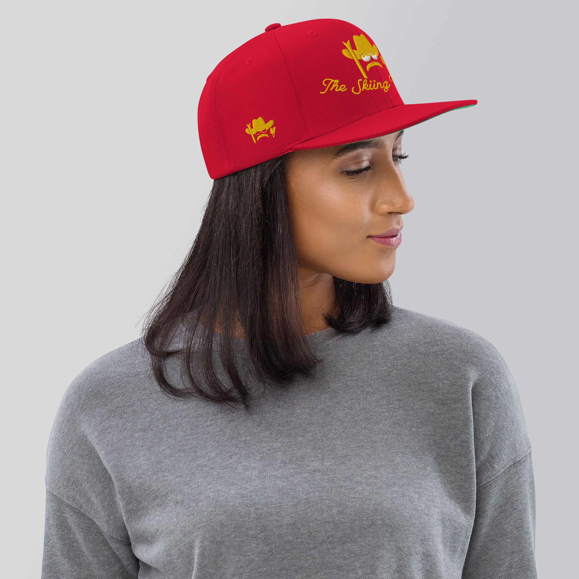 Casquette Snapback Wool Blend The Skiing Cowboy doré brodé sur 3 côtés