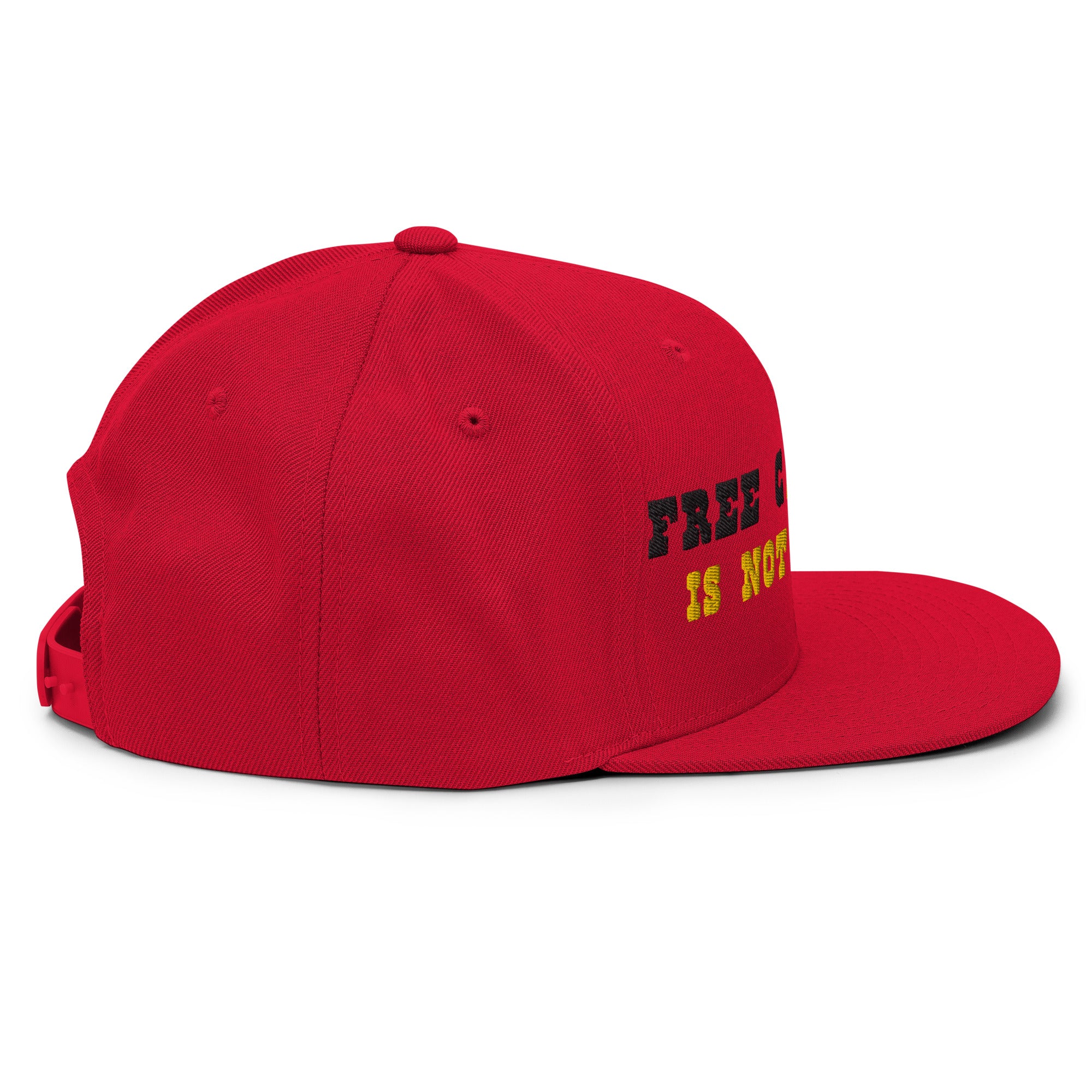 Casquette Snapback Wool Blend Free camping is not a crime black/yellow