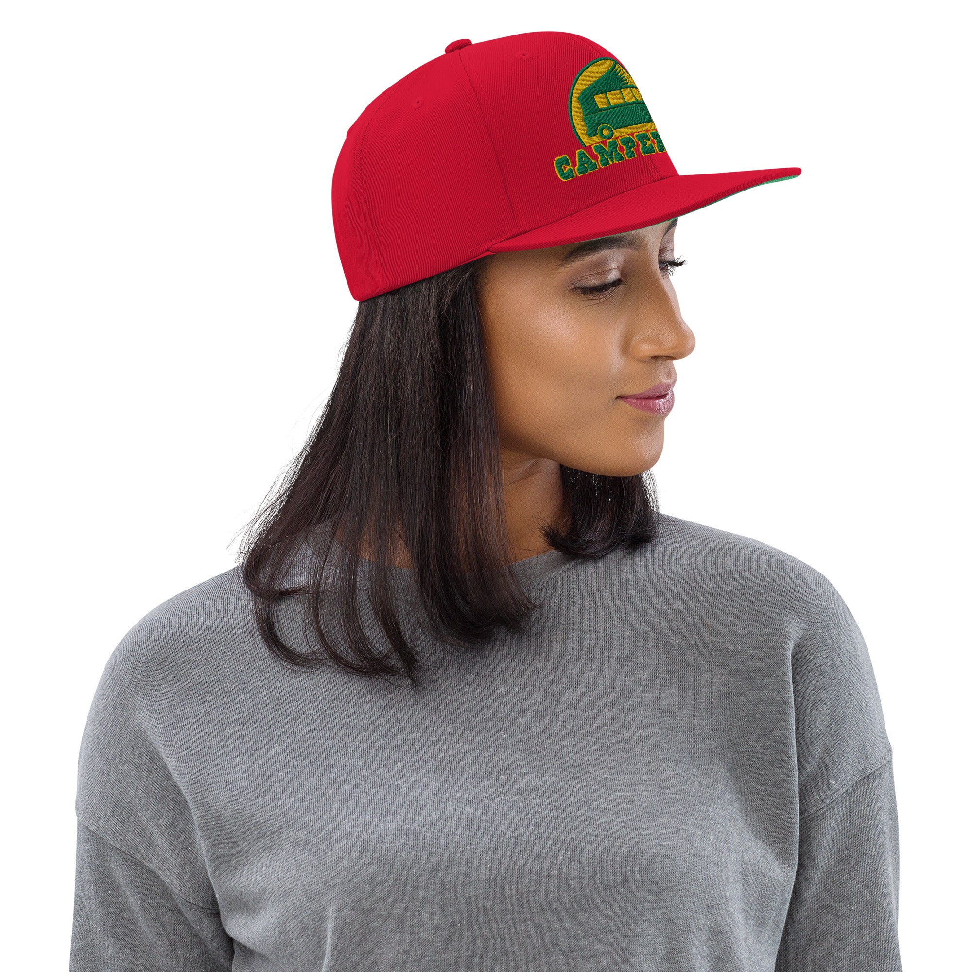 Casquette Snapback Wool Blend Camperfan green/yellow