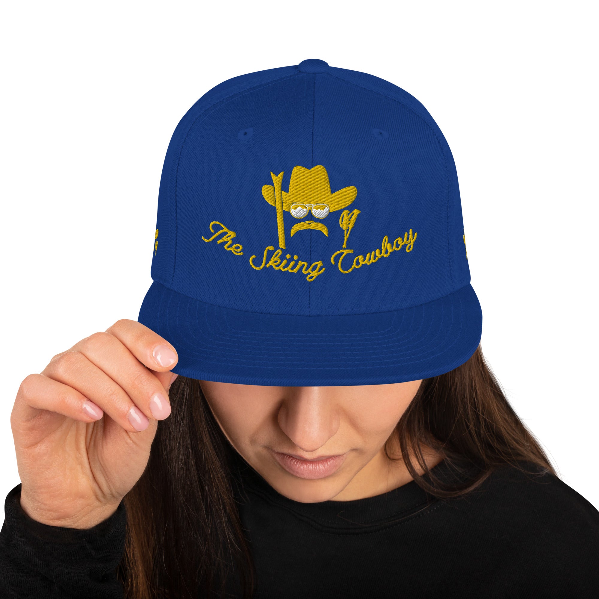 Casquette Snapback Wool Blend The Skiing Cowboy doré brodé sur 3 côtés