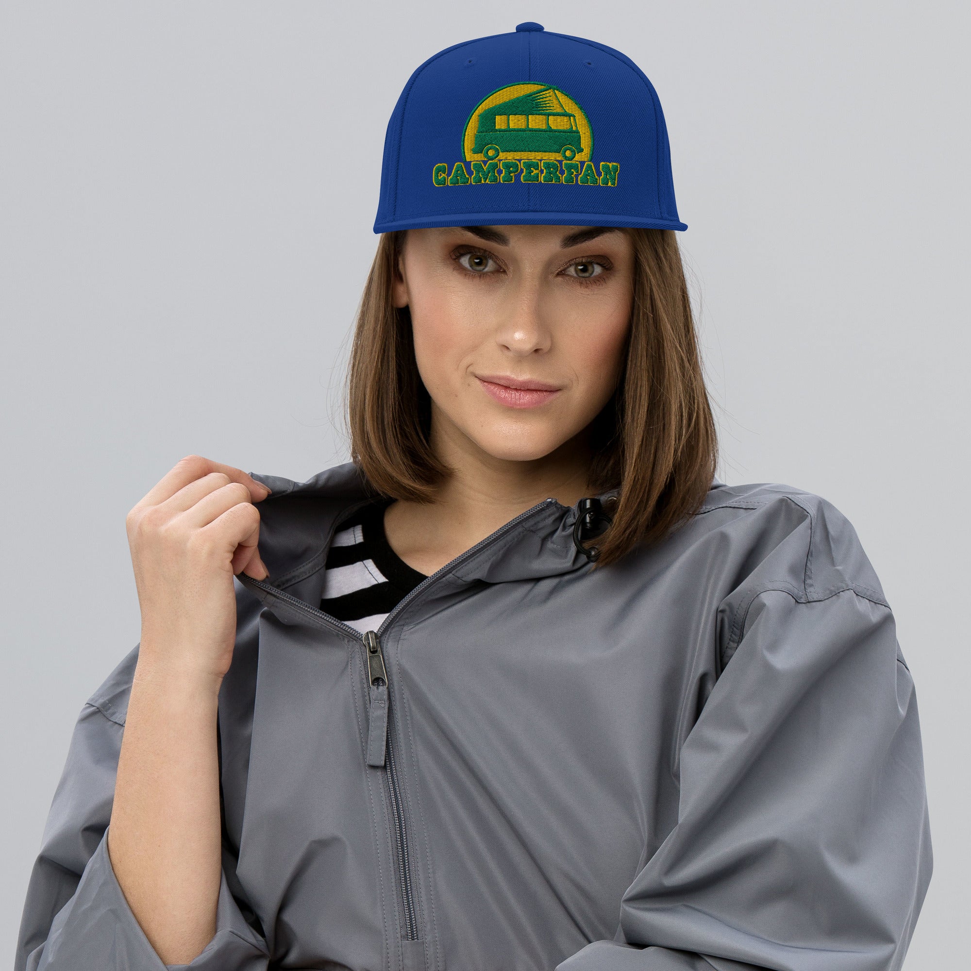 Casquette Snapback Wool Blend Camperfan green/yellow