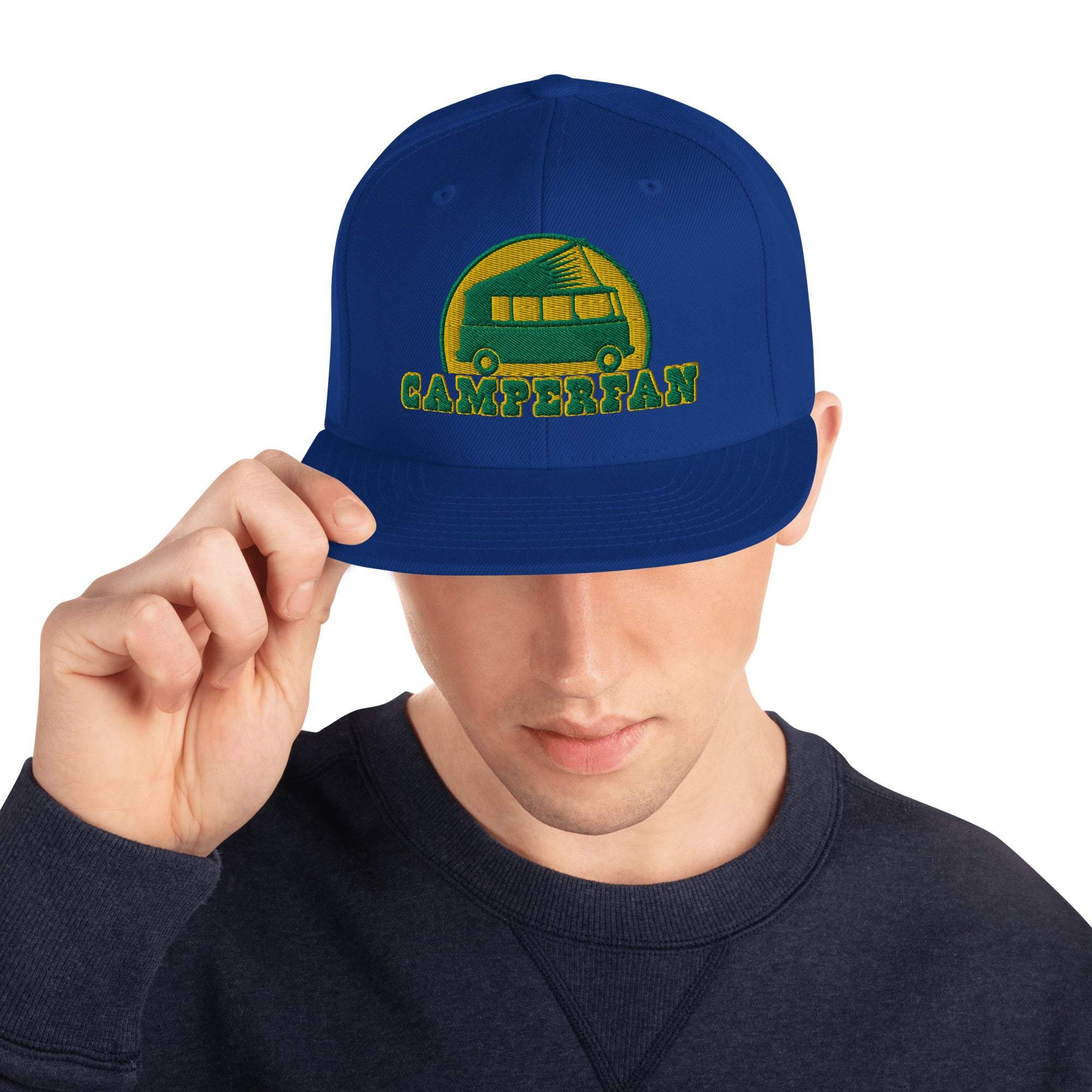 Casquette Snapback Wool Blend Camperfan green/yellow