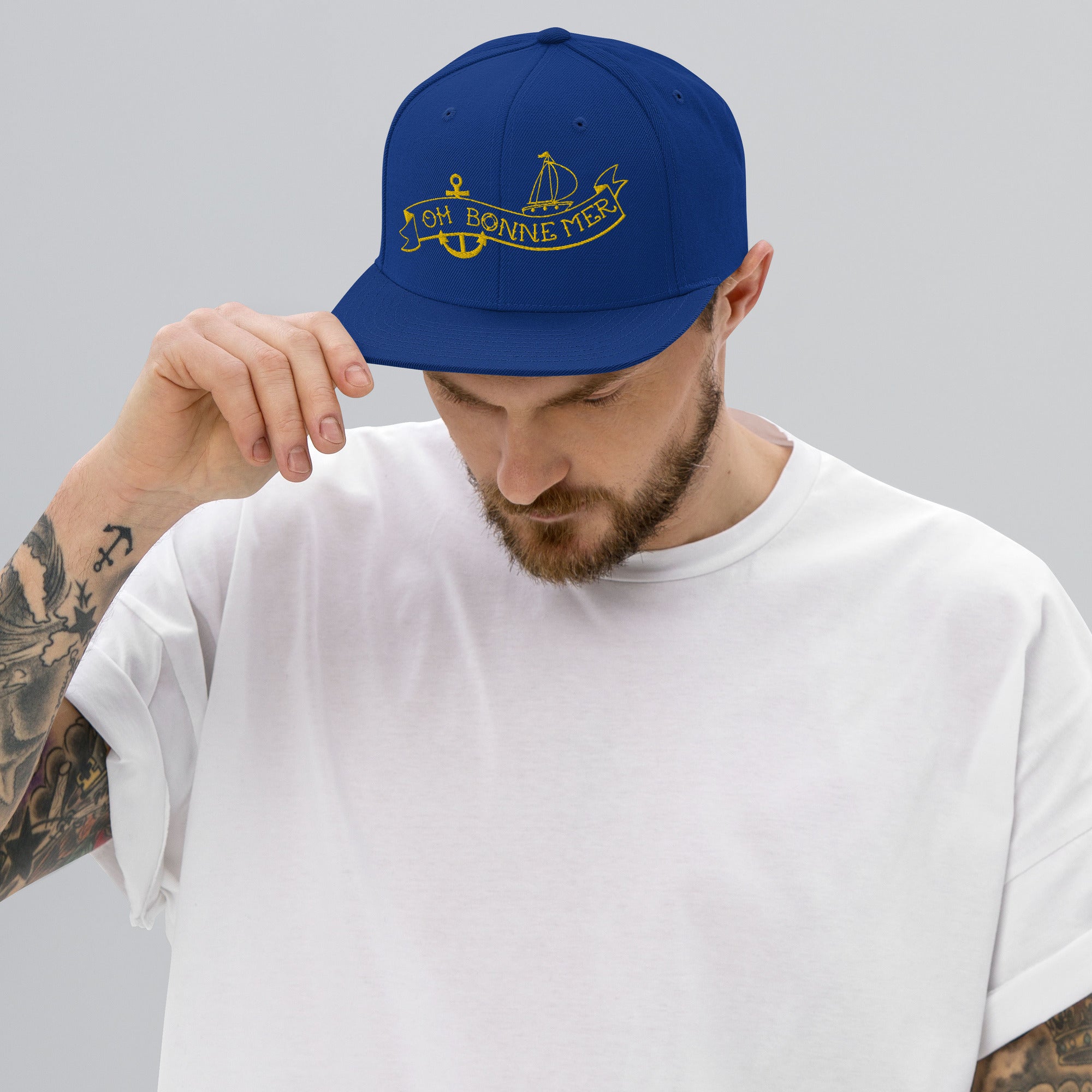 Casquette Snapback Wool Blend Oh Bonne Mer Tattoo Gold