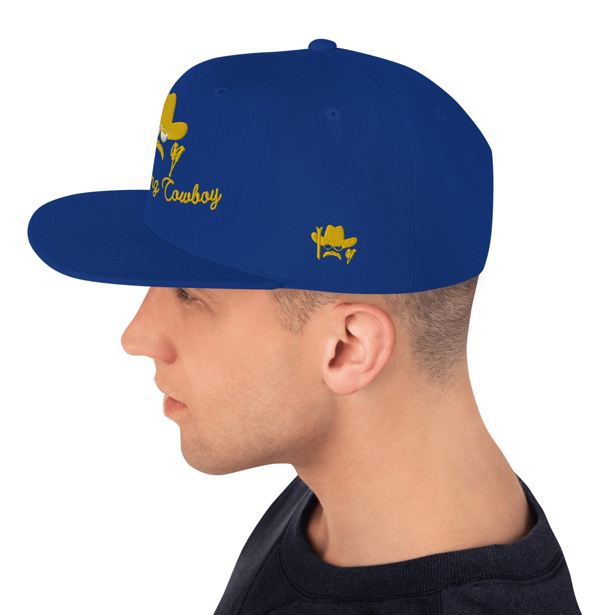 Casquette Snapback Wool Blend The Skiing Cowboy doré brodé sur 3 côtés