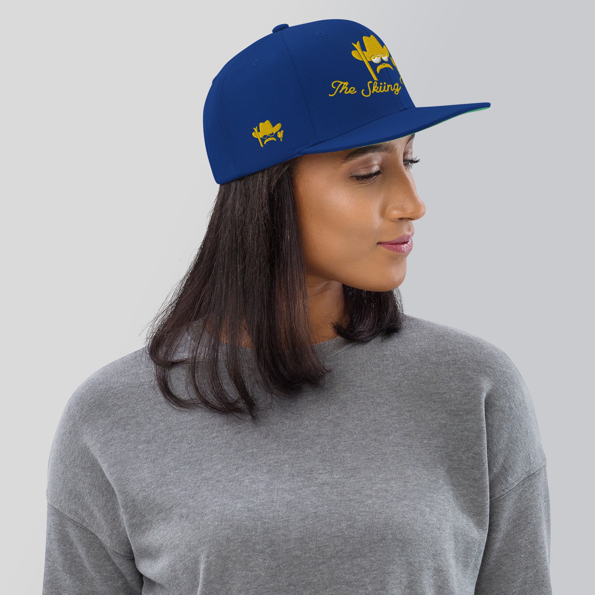 Casquette Snapback Wool Blend The Skiing Cowboy doré brodé sur 3 côtés