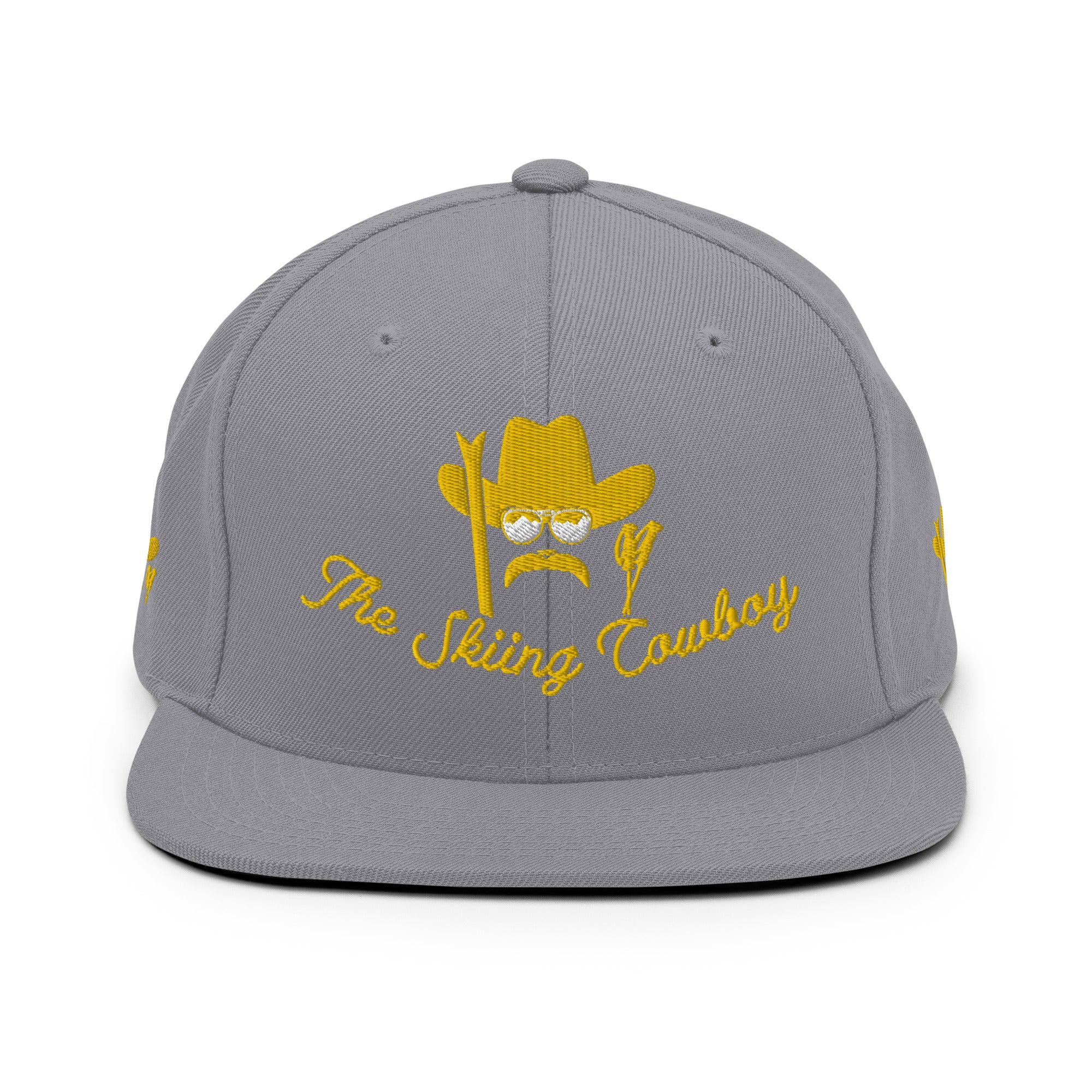 Casquette Snapback Wool Blend The Skiing Cowboy doré brodé sur 3 côtés