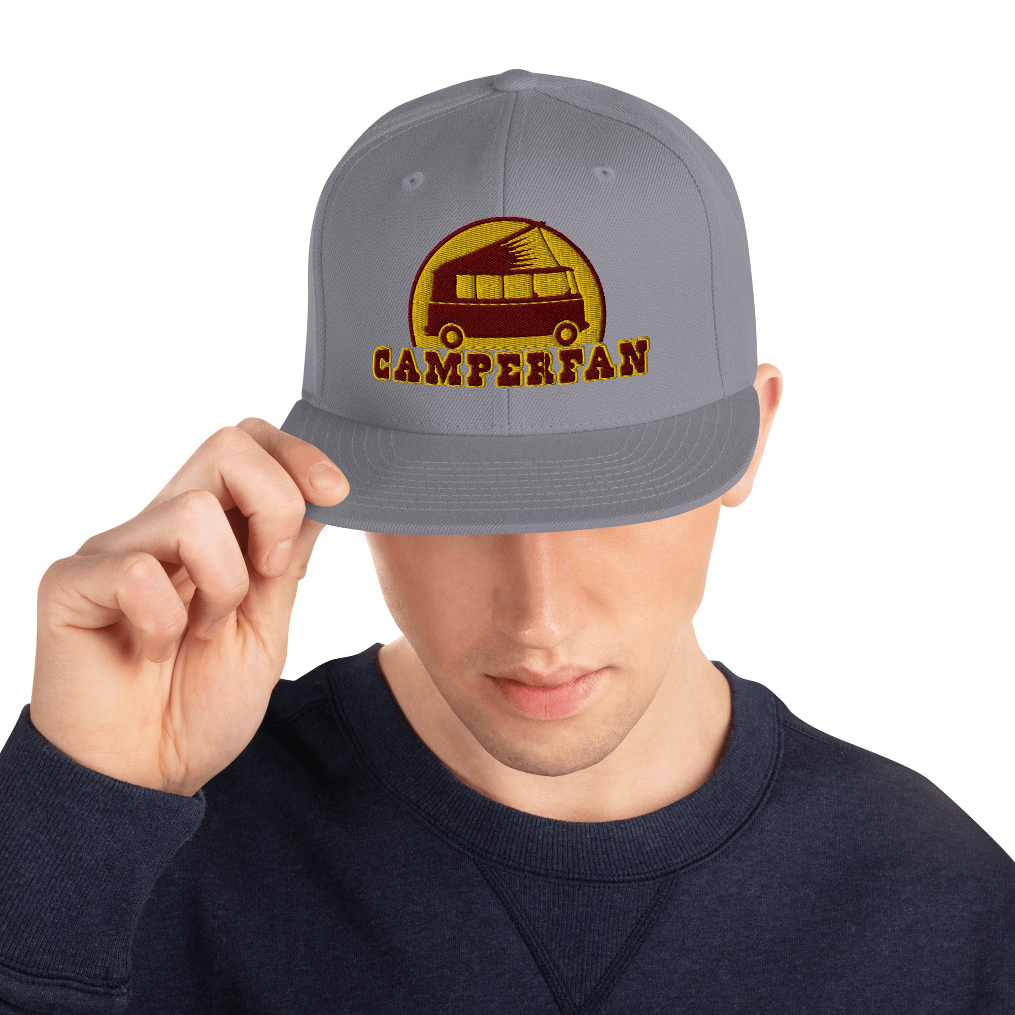 Casquette Snapback Wool Blend Camperfan marroon/yellow