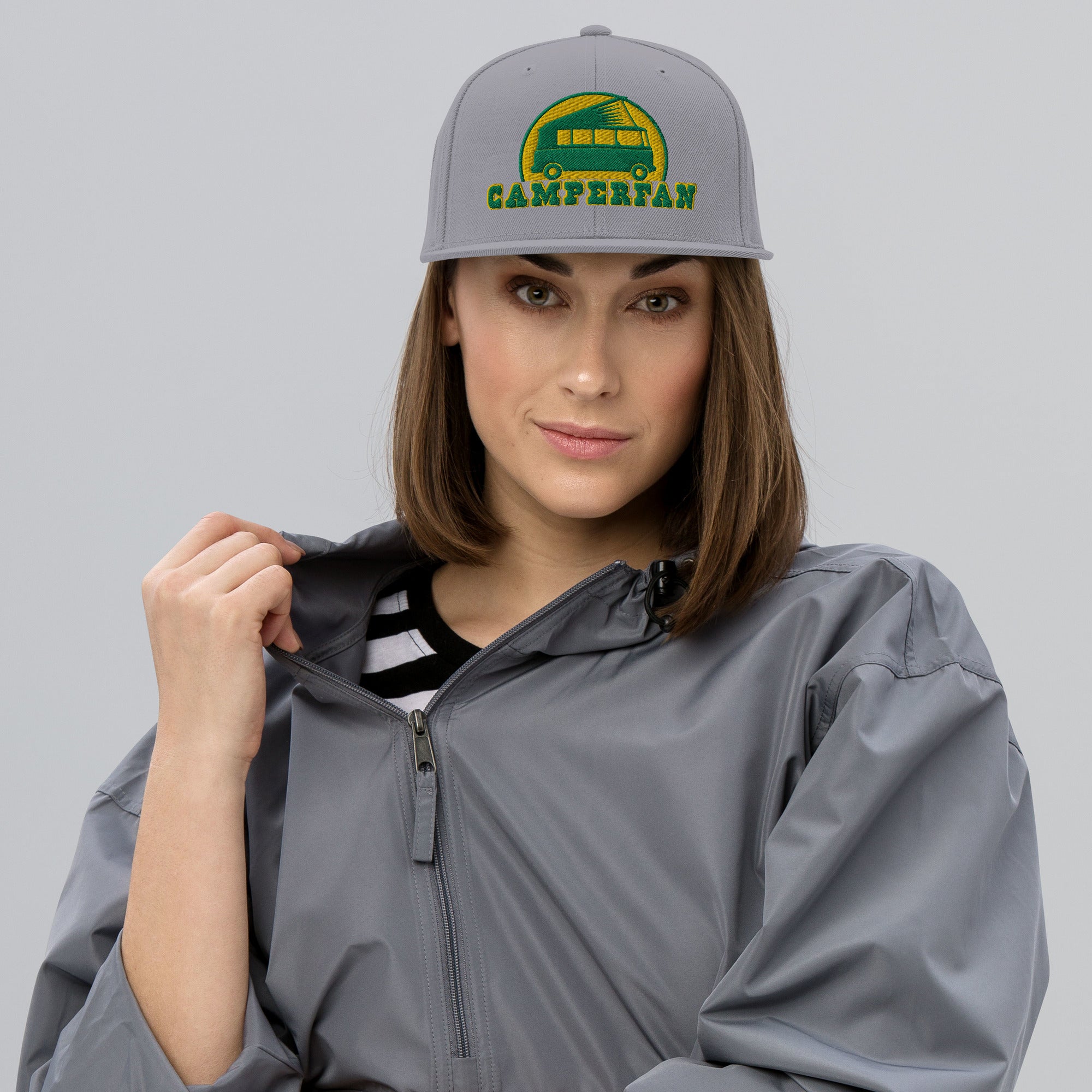 Casquette Snapback Wool Blend Camperfan green/yellow