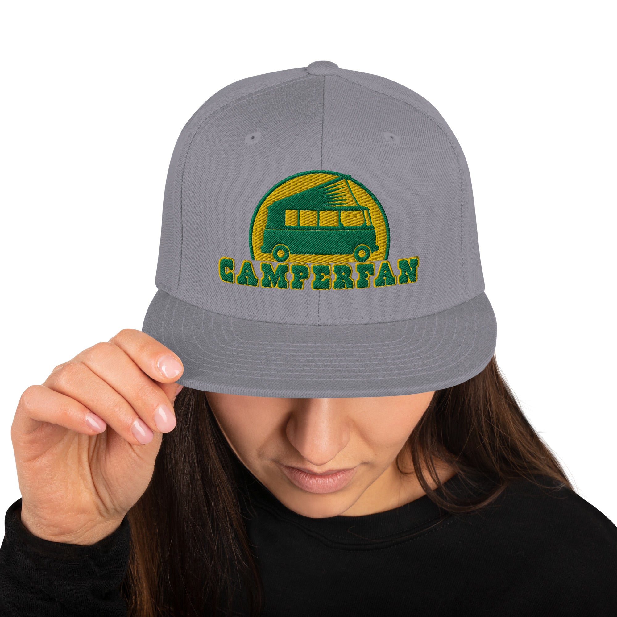 Casquette Snapback Wool Blend Camperfan green/yellow