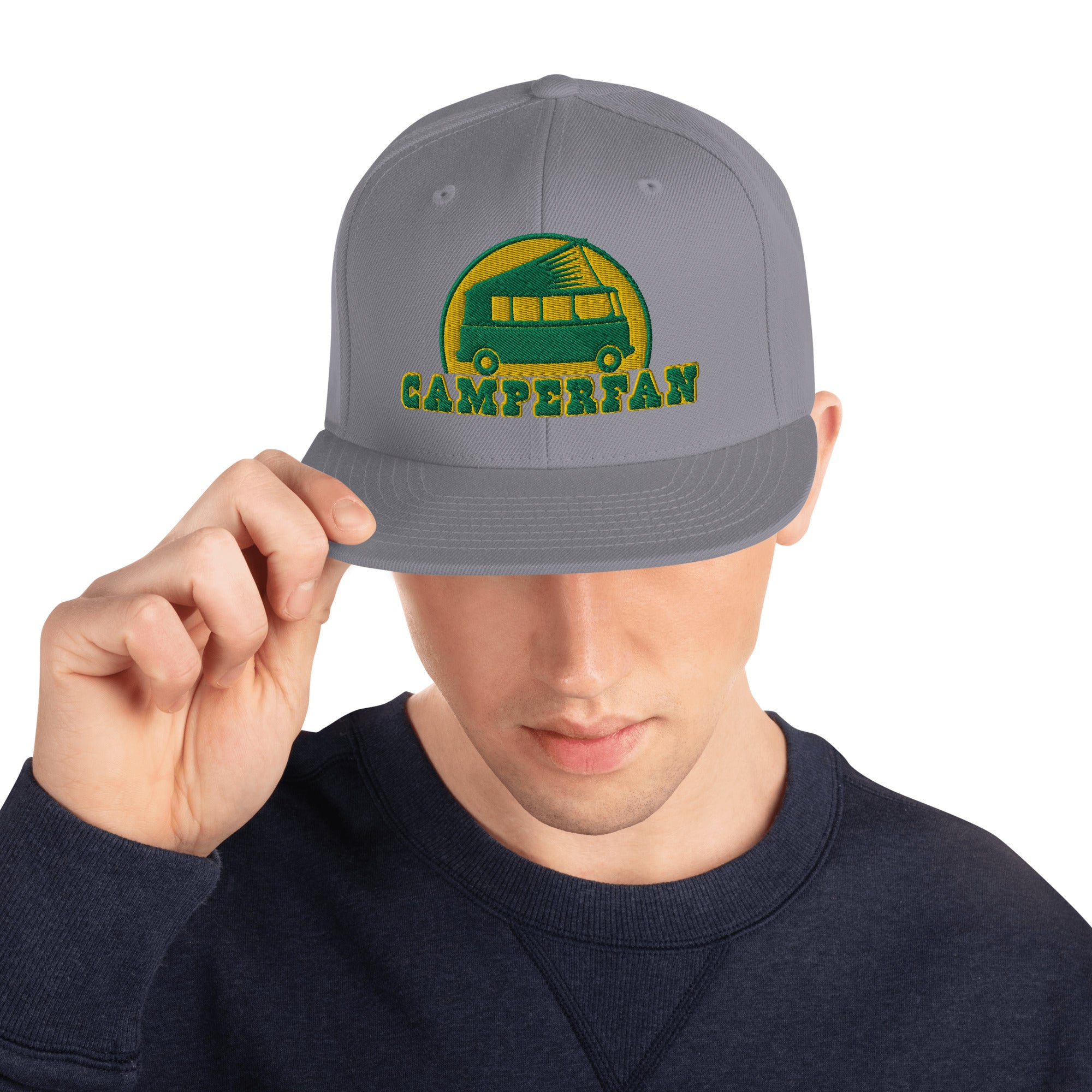 Casquette Snapback Wool Blend Camperfan green/yellow