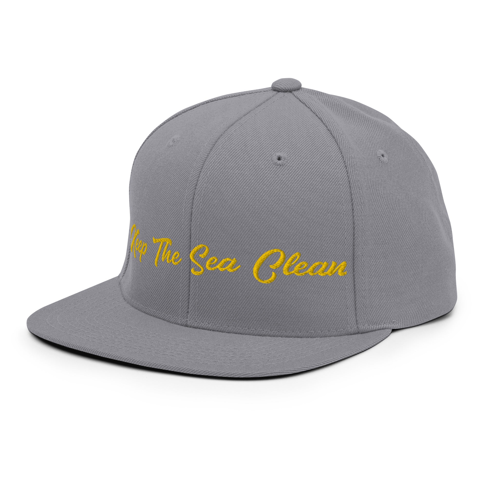 Casquette Snapback Wool Blend Keep The Sea Clean Gold