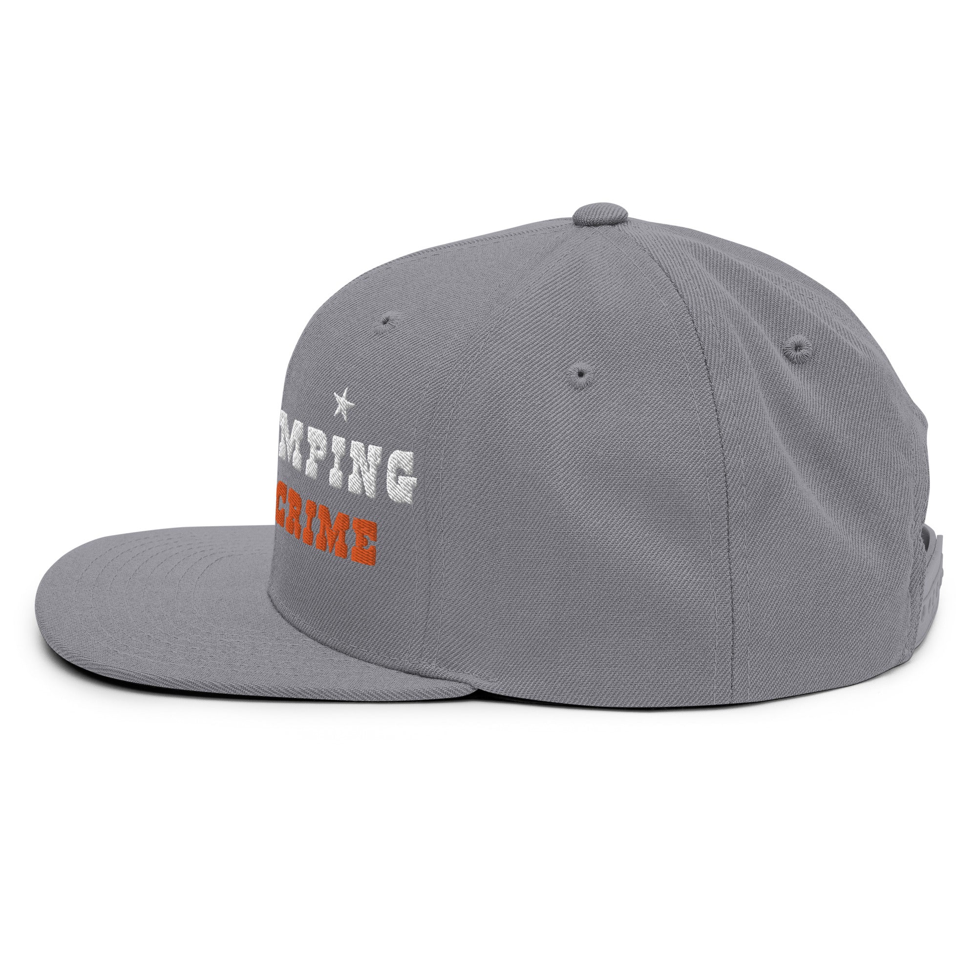 Casquette Snapback Wool Blend Free camping is not a crime white/orange