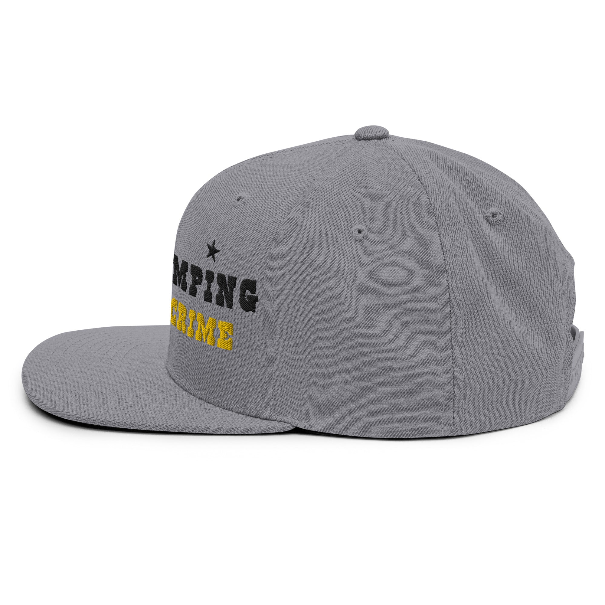 Casquette Snapback Wool Blend Free camping is not a crime black/yellow