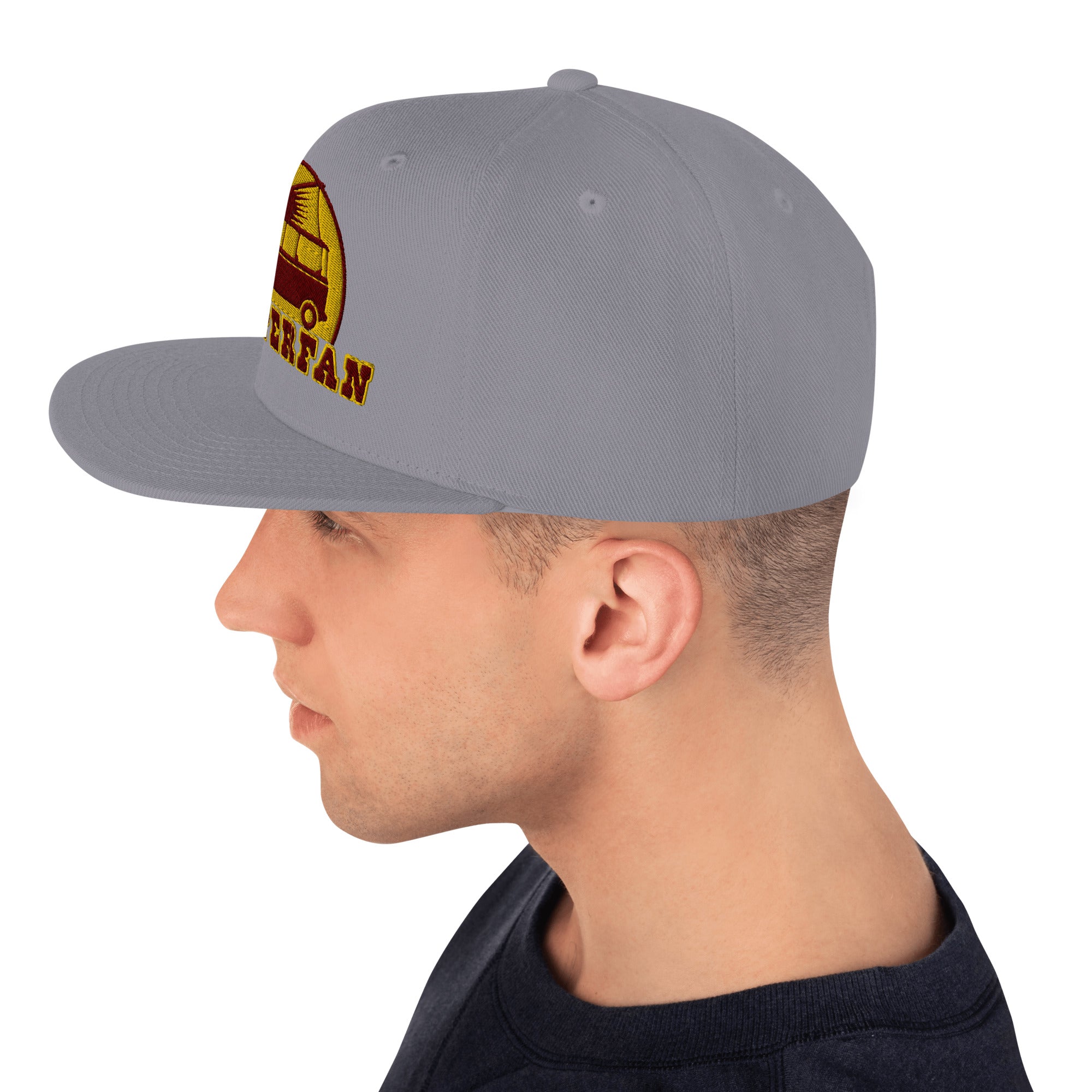 Casquette Snapback Wool Blend Camperfan marroon/yellow