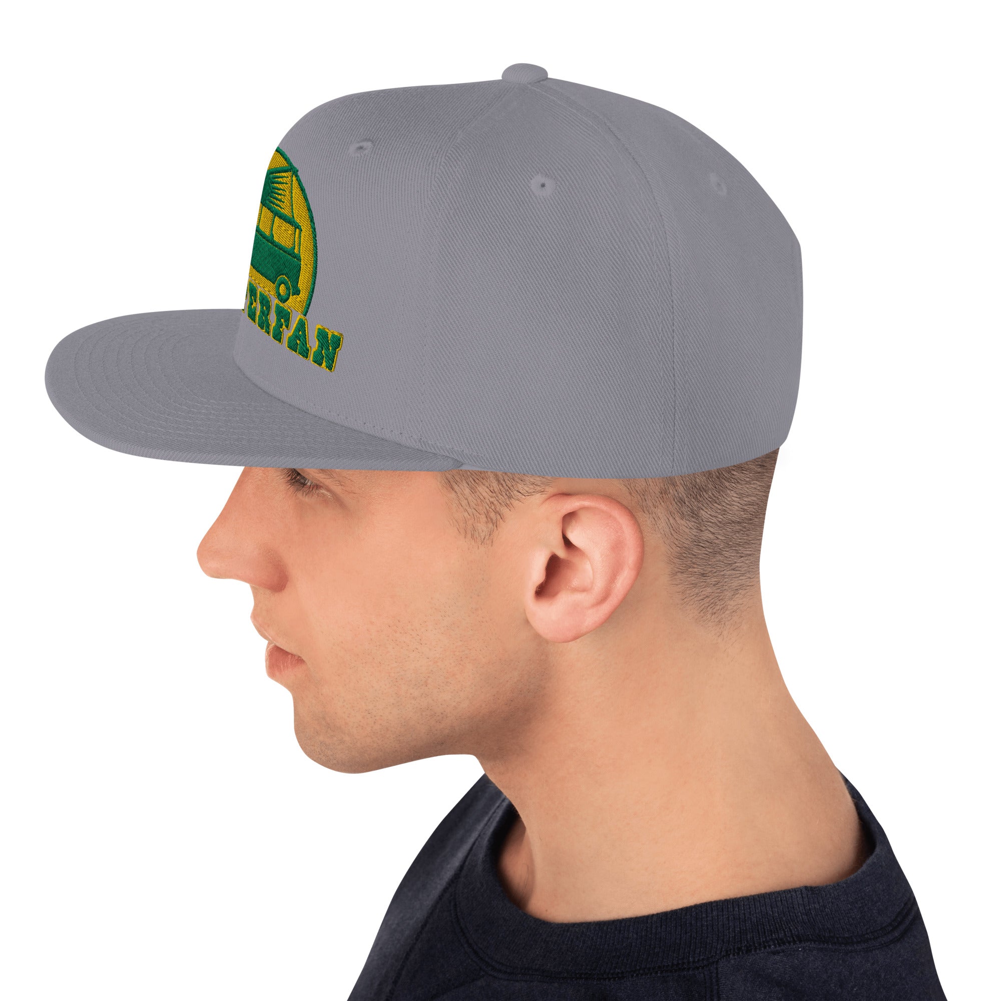 Casquette Snapback Wool Blend Camperfan green/yellow