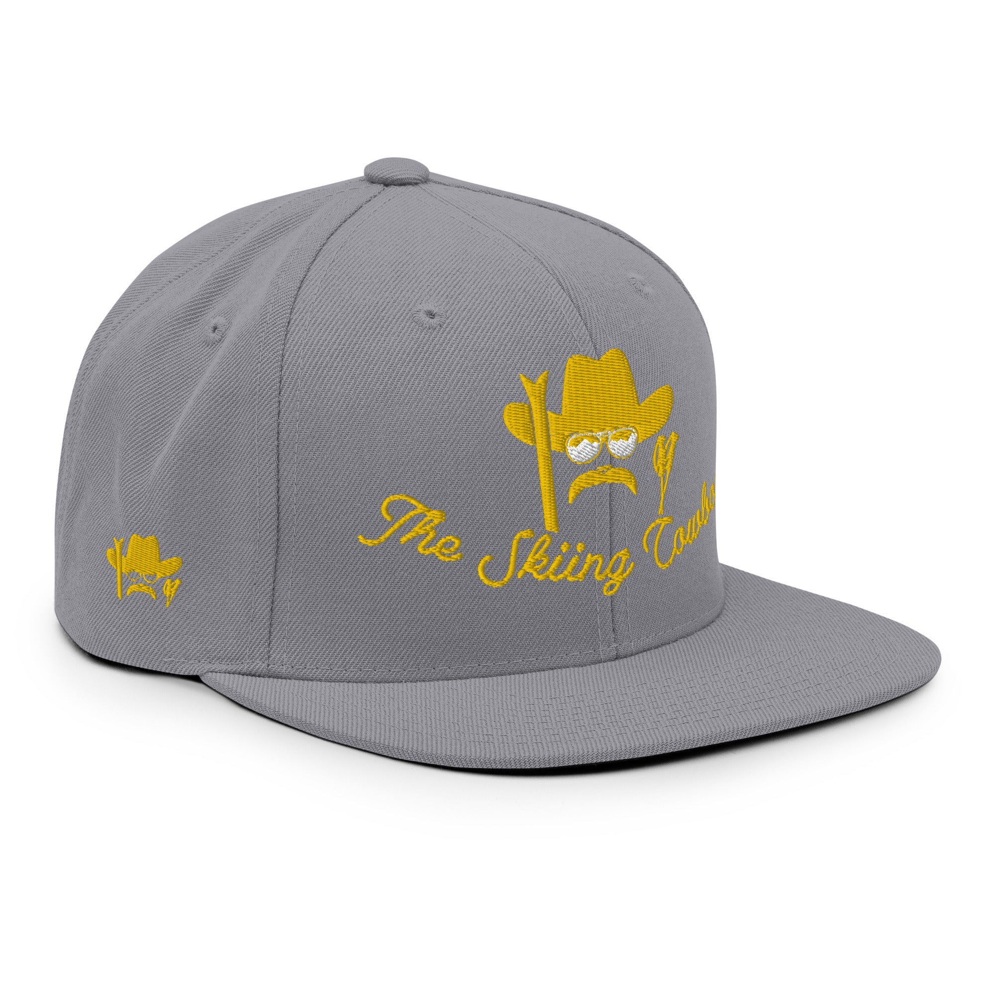 Casquette Snapback Wool Blend The Skiing Cowboy doré brodé sur 3 côtés