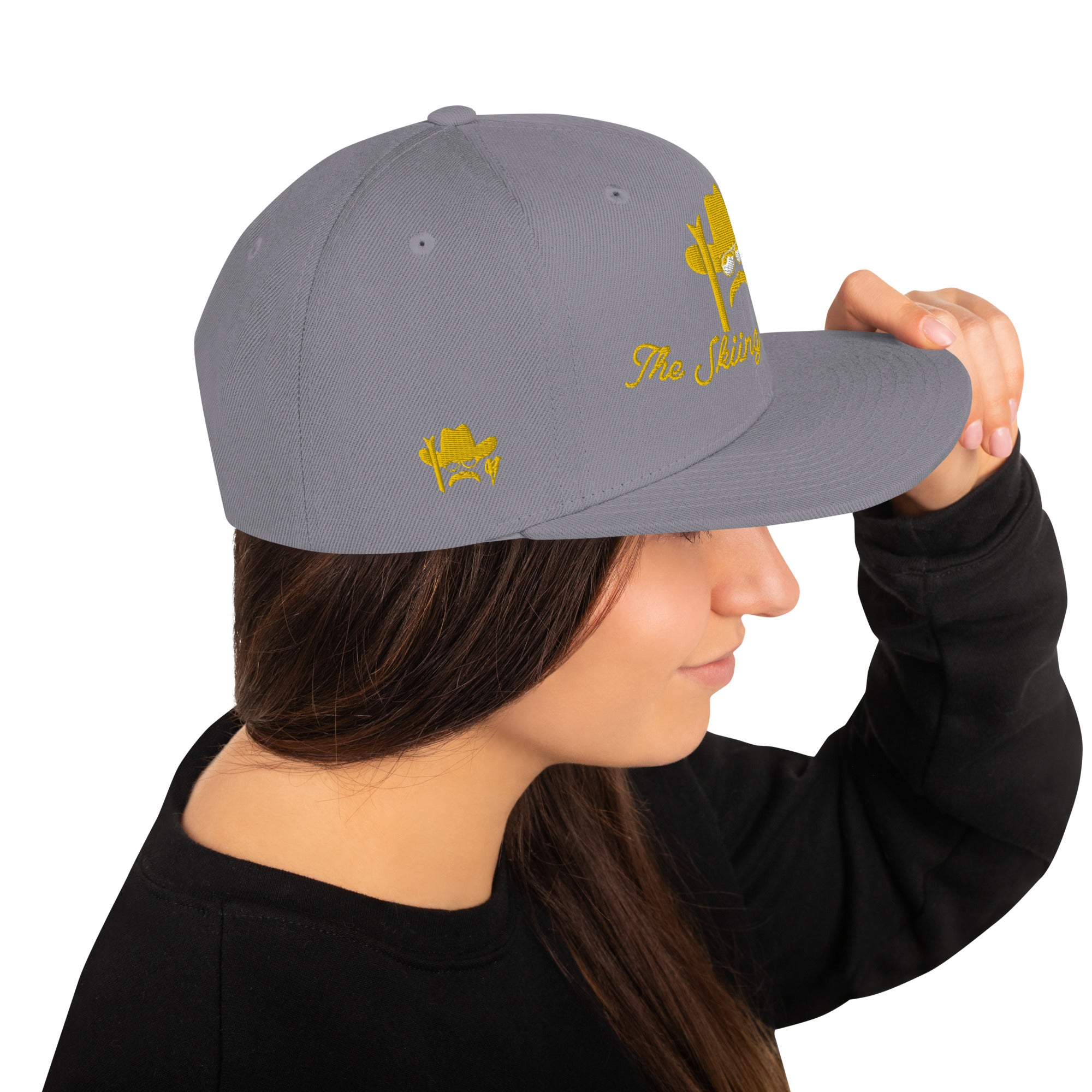 Casquette Snapback Wool Blend The Skiing Cowboy doré brodé sur 3 côtés