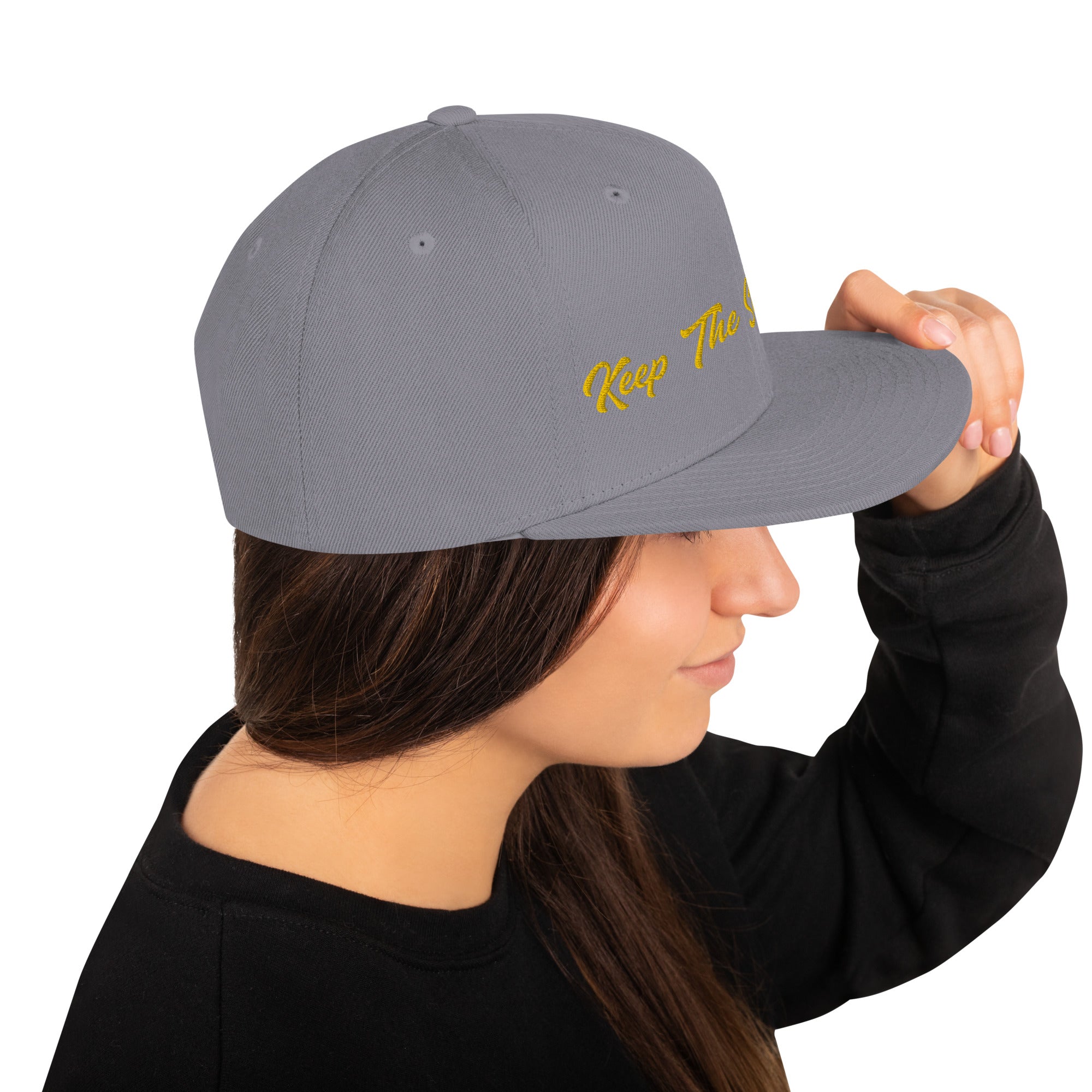 Casquette Snapback Wool Blend Keep The Sea Clean Gold