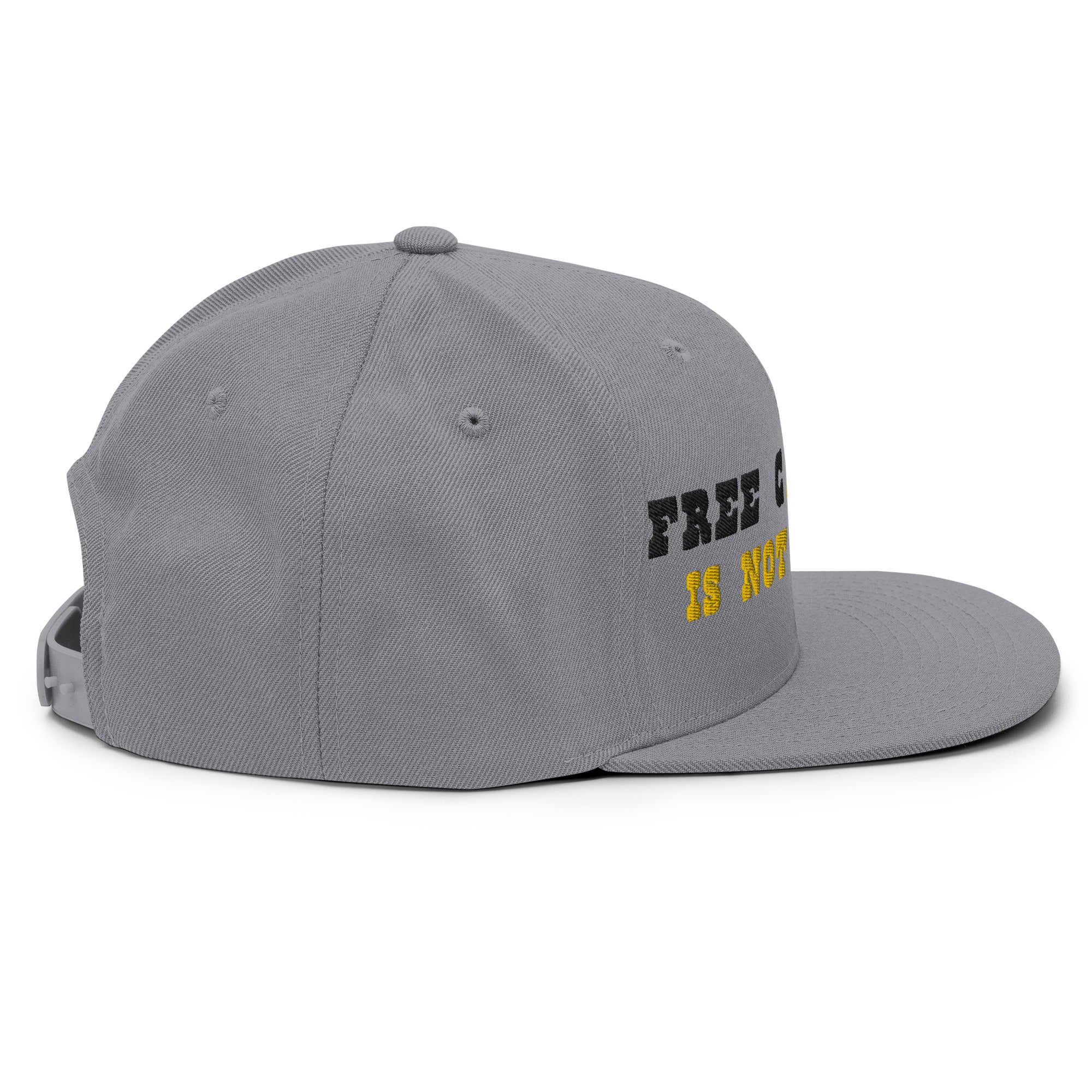 Casquette Snapback Wool Blend Free camping is not a crime black/yellow