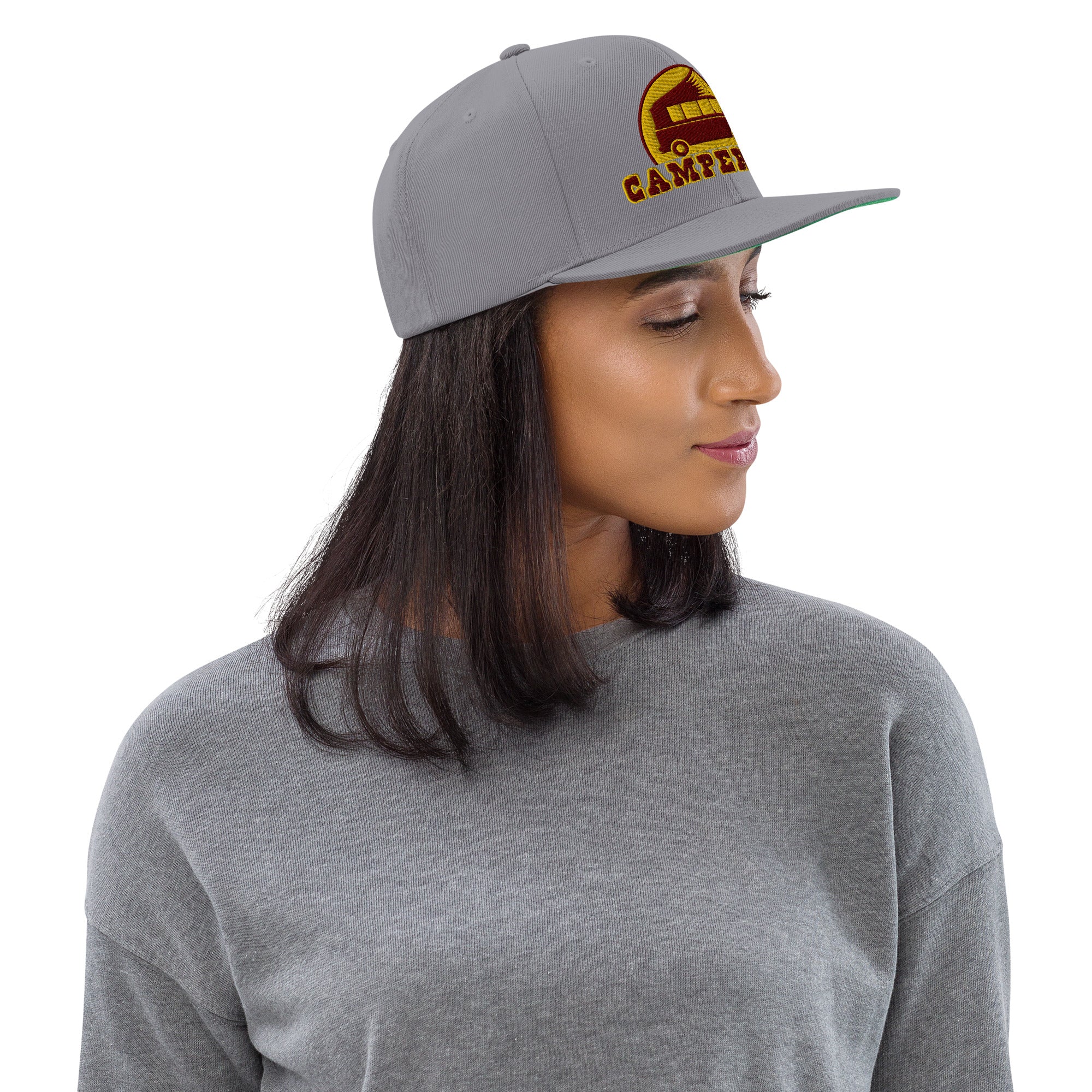 Casquette Snapback Wool Blend Camperfan marroon/yellow