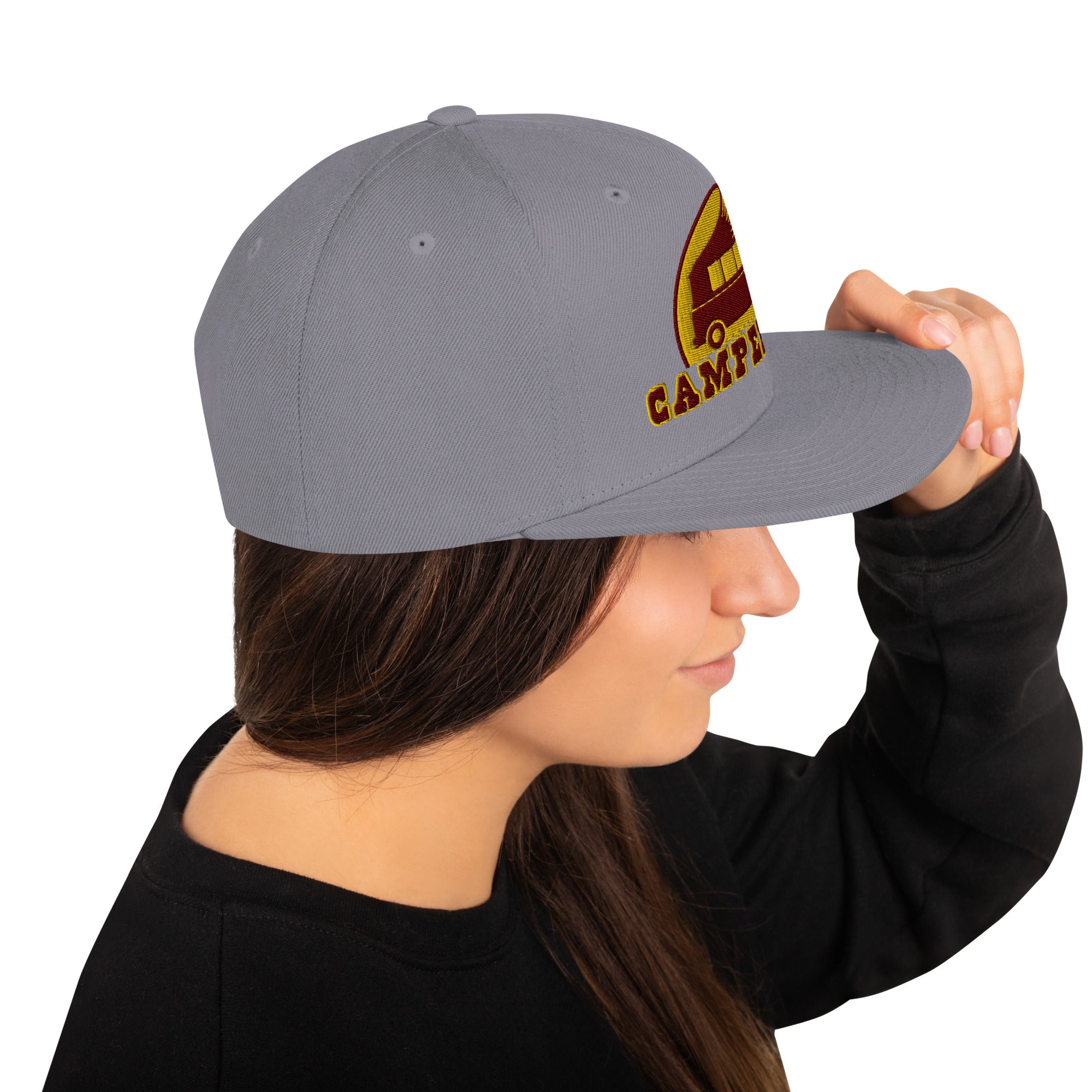 Casquette Snapback Wool Blend Camperfan marroon/yellow