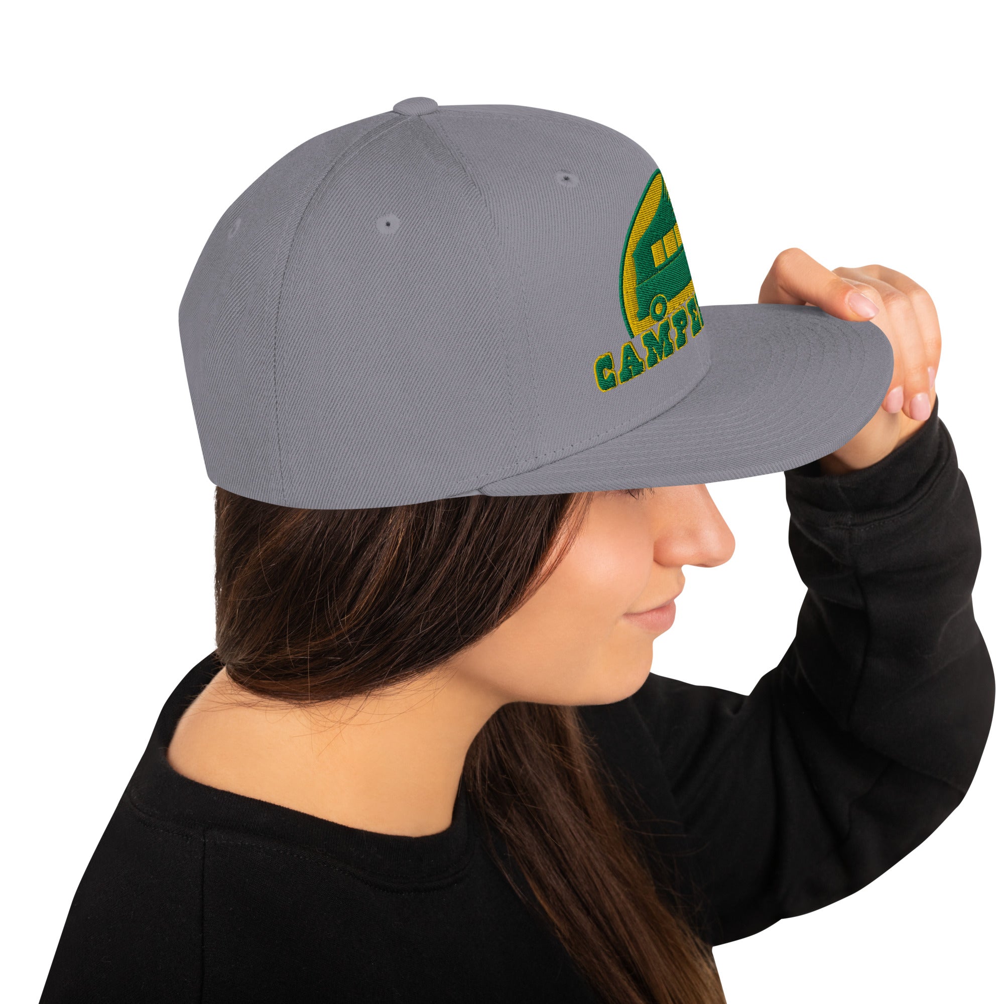 Casquette Snapback Wool Blend Camperfan green/yellow