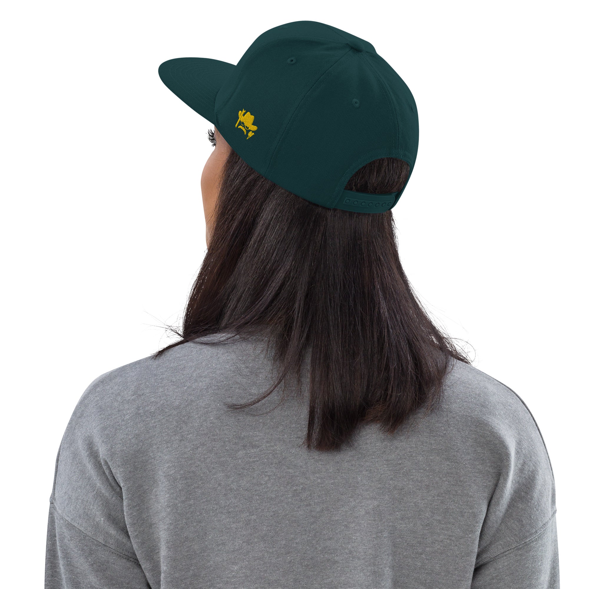 Casquette Snapback Wool Blend The Skiing Cowboy doré brodé sur 3 côtés