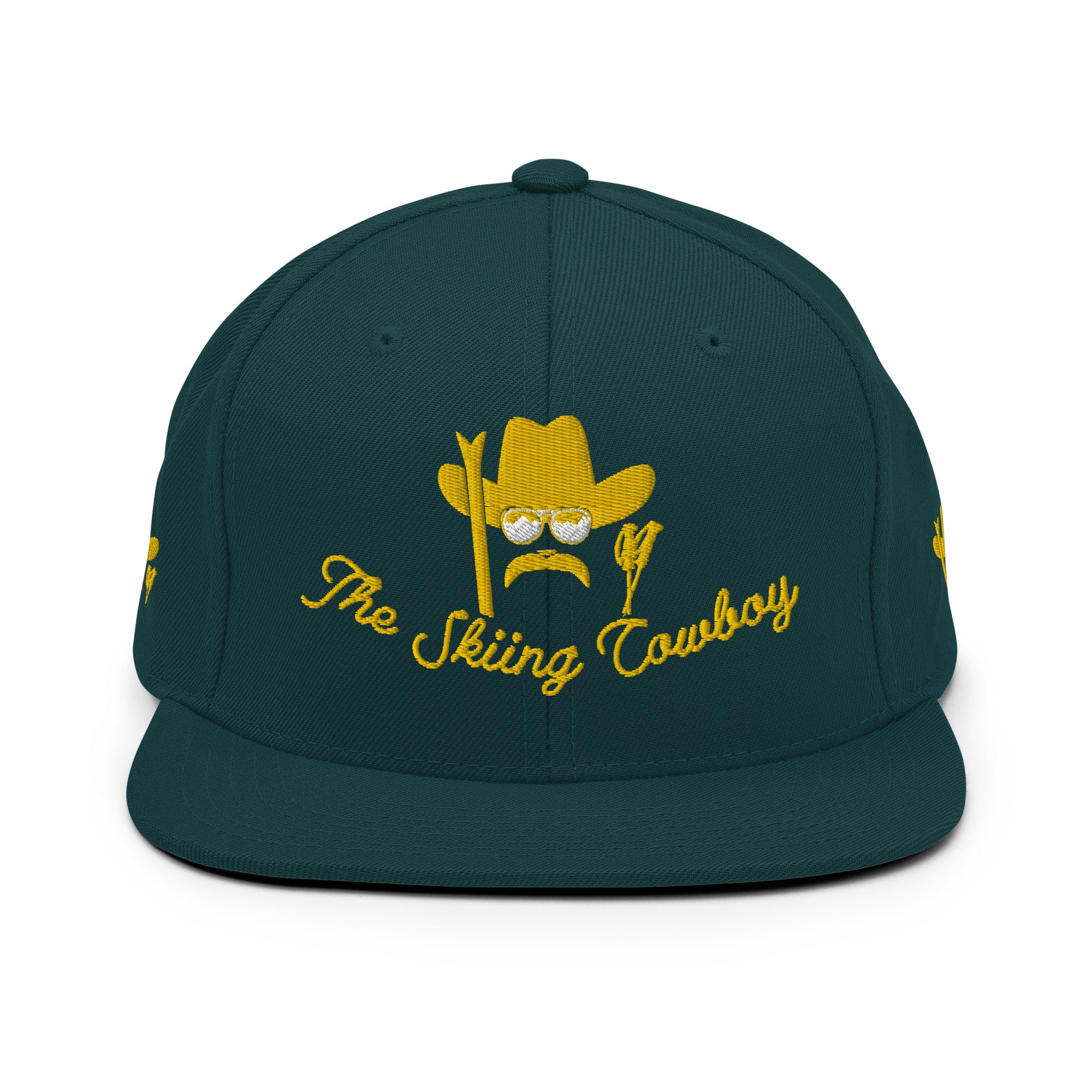 Casquette Snapback Wool Blend The Skiing Cowboy doré brodé sur 3 côtés
