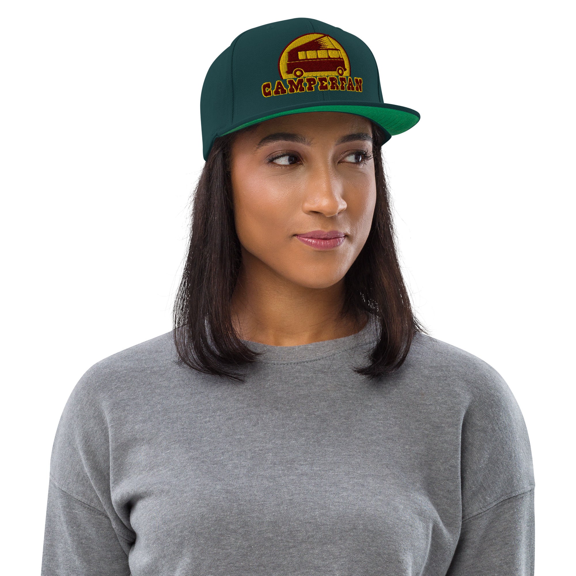 Casquette Snapback Wool Blend Camperfan marroon/yellow